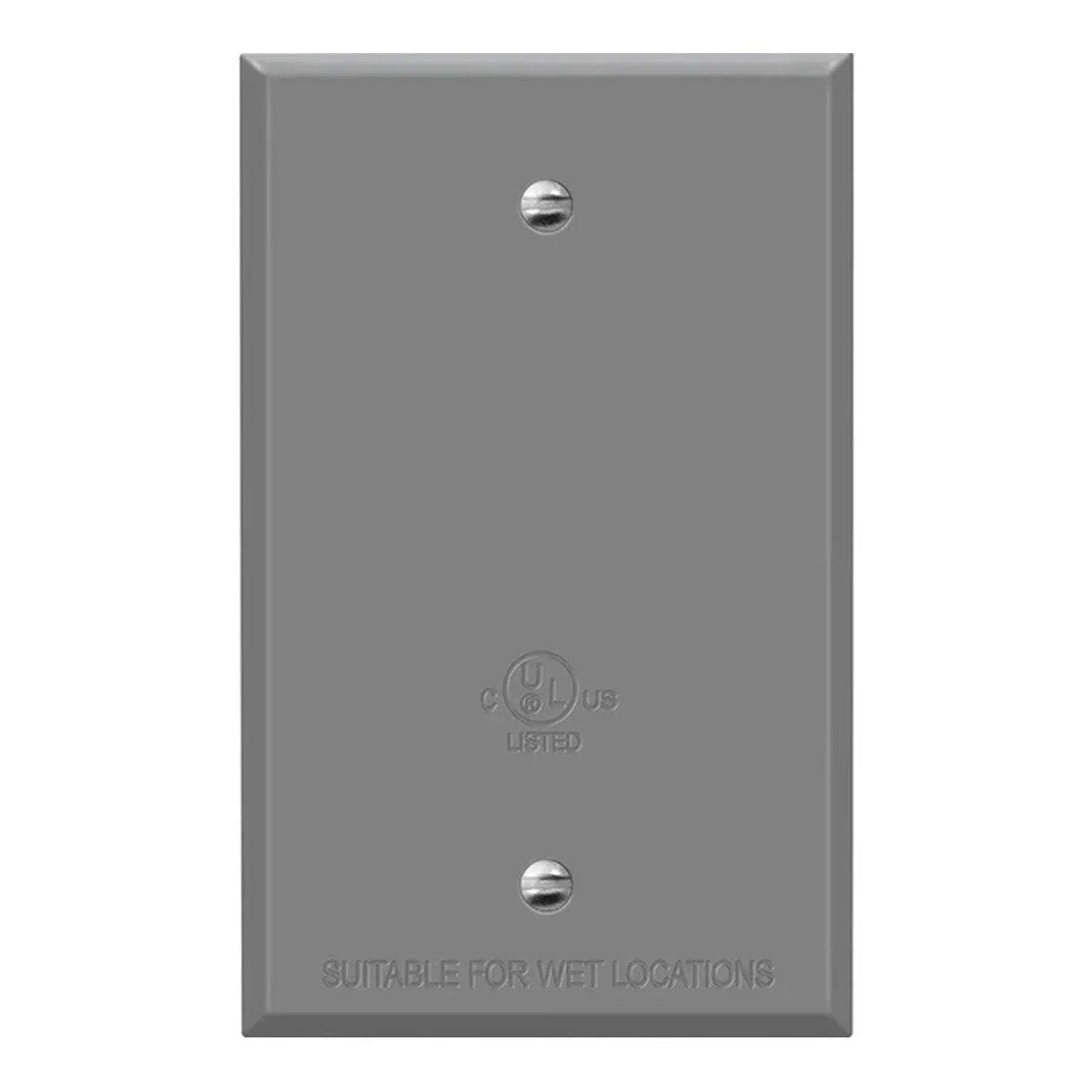 1-Gang Weatherproof Metallic Blank Wall Plate Gray