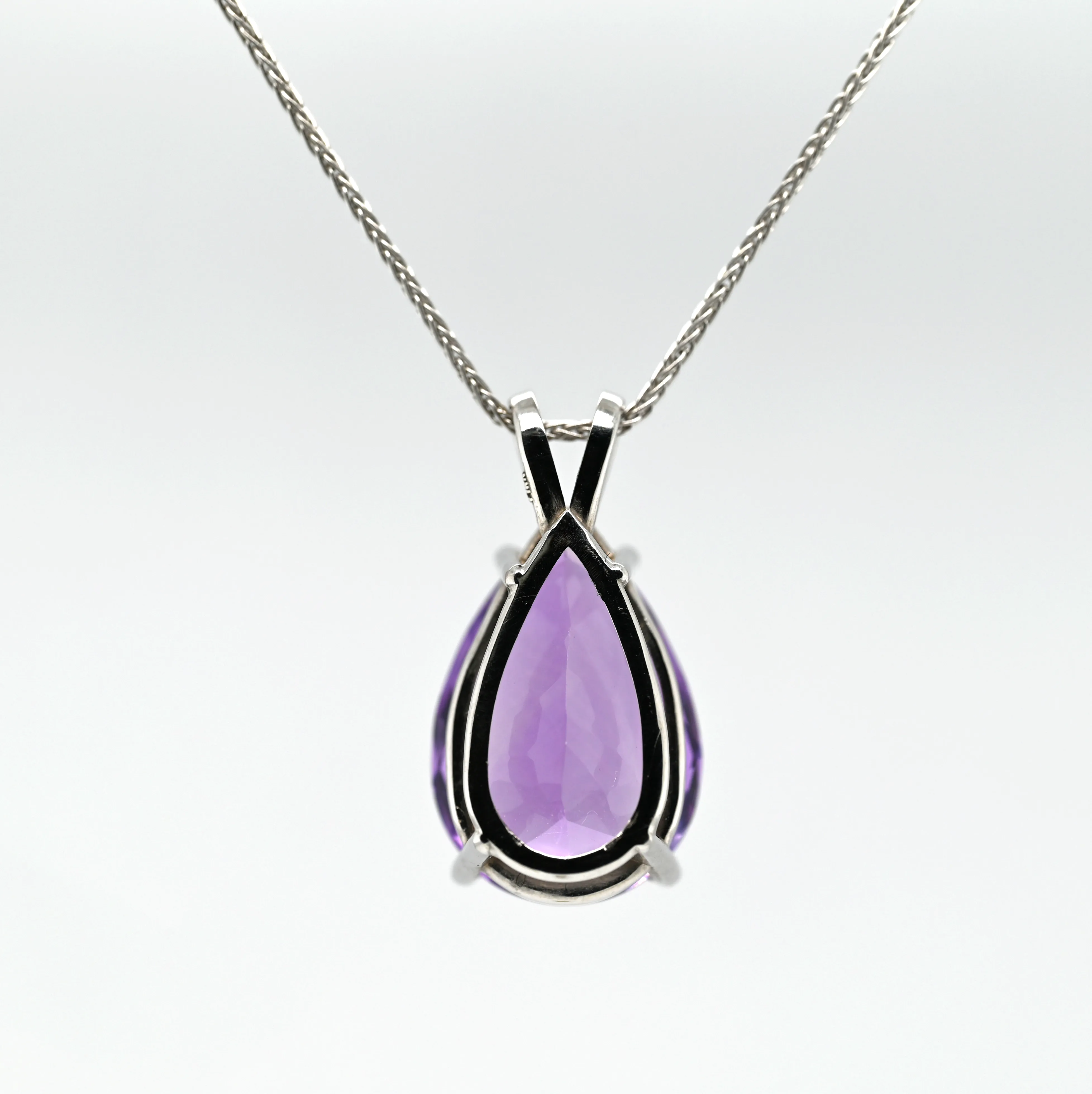 13.43CT PEAR AMETHYST PENDANT