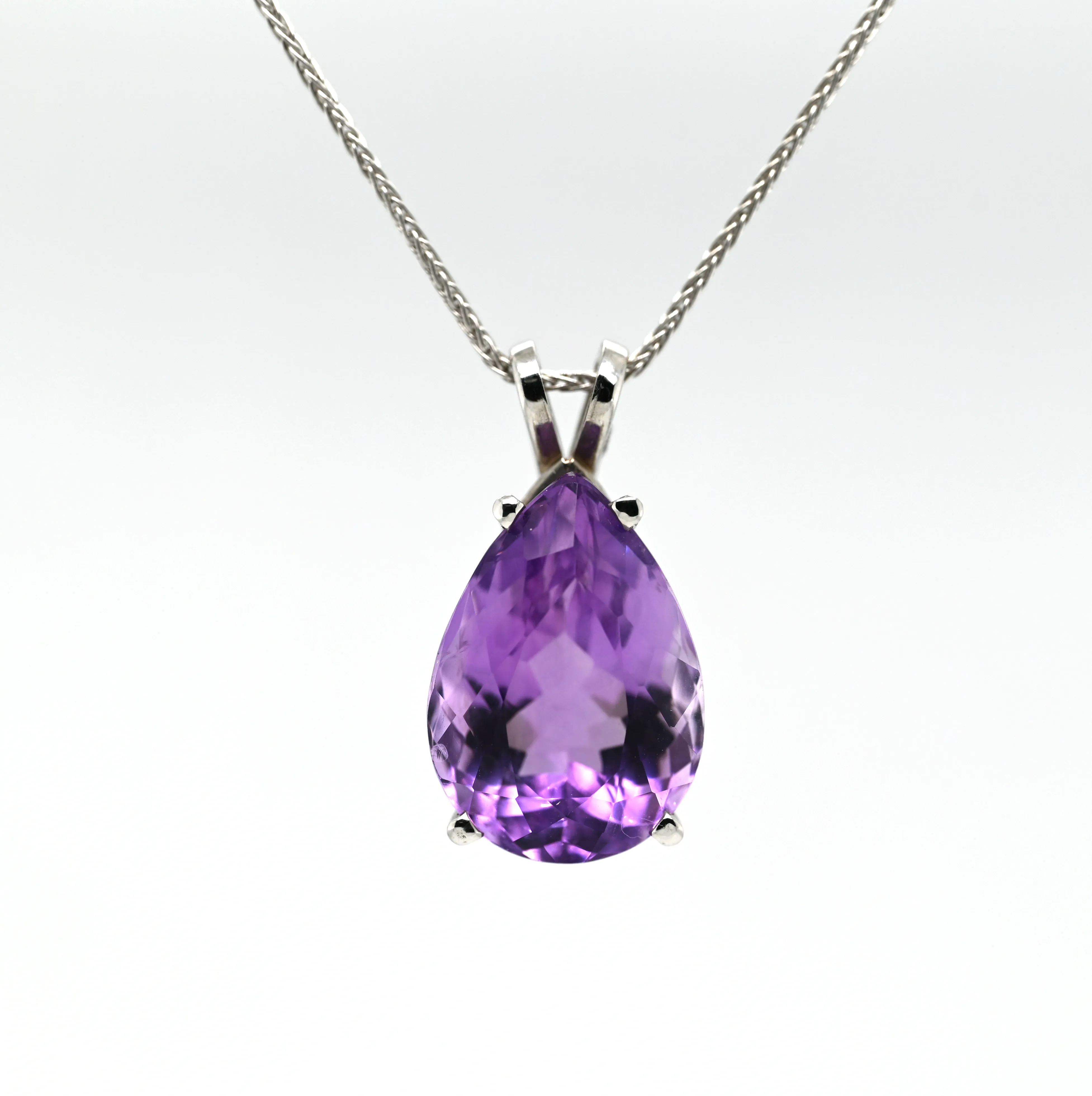 13.43CT PEAR AMETHYST PENDANT