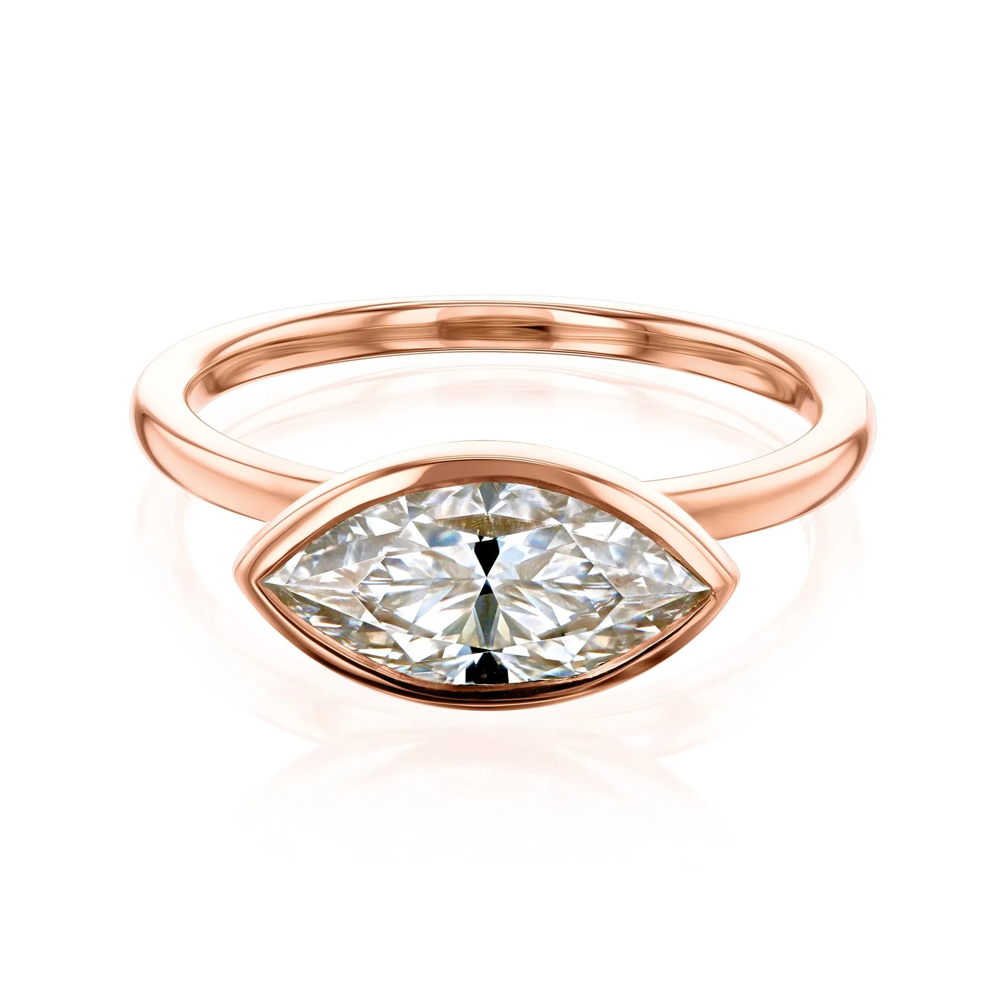 1.80ct Marquise Posh X Bezel Ring