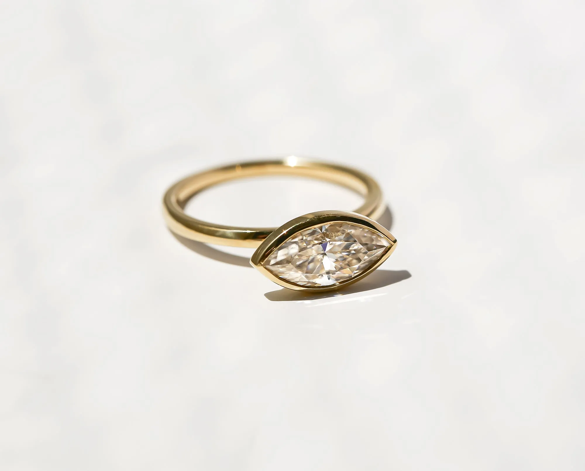1.80ct Marquise Posh X Bezel Ring