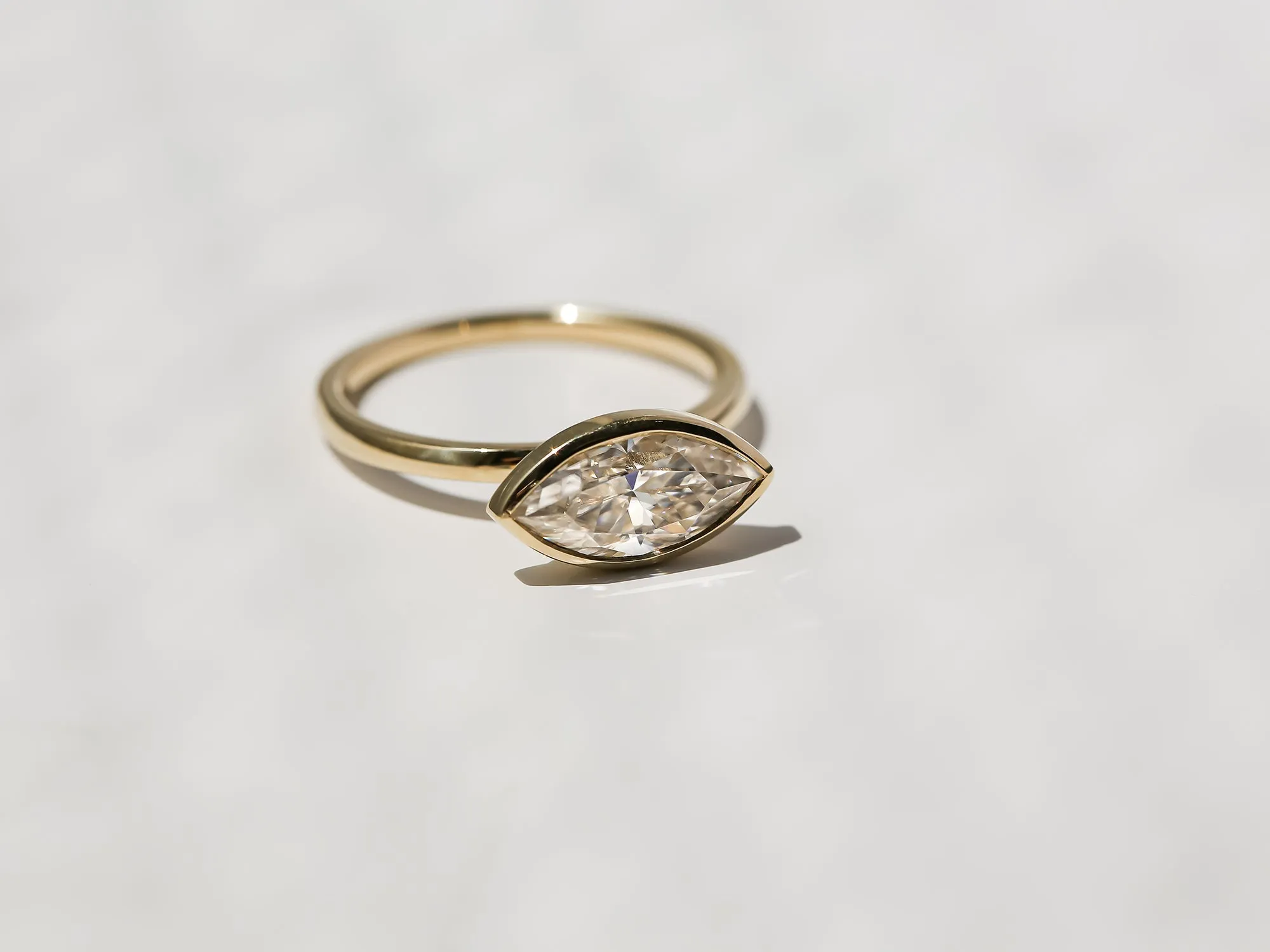 1.80ct Marquise Posh X Bezel Ring