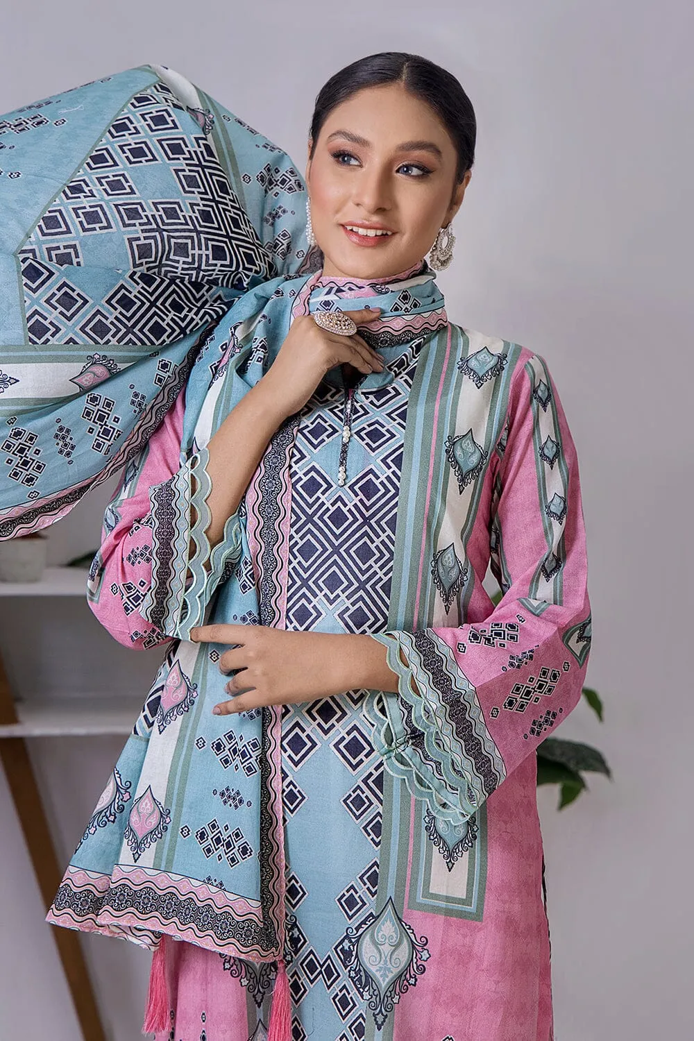 2 Pcs Unstitched Lawn SHIRT & DUPATTA RKL-1732