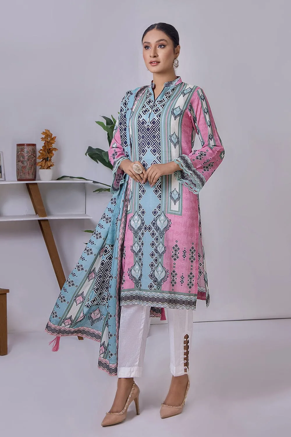 2 Pcs Unstitched Lawn SHIRT & DUPATTA RKL-1732