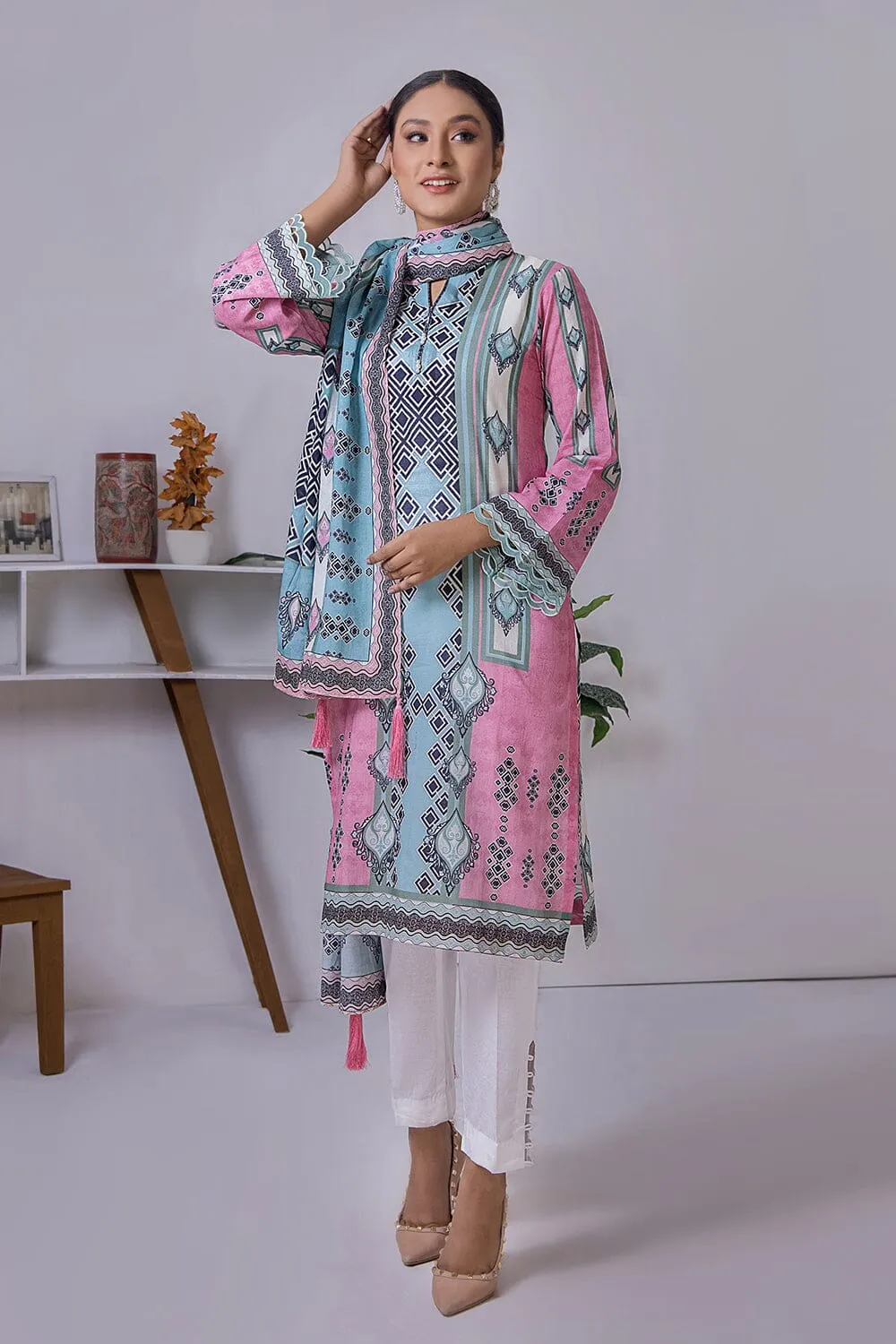 2 Pcs Unstitched Lawn SHIRT & DUPATTA RKL-1732