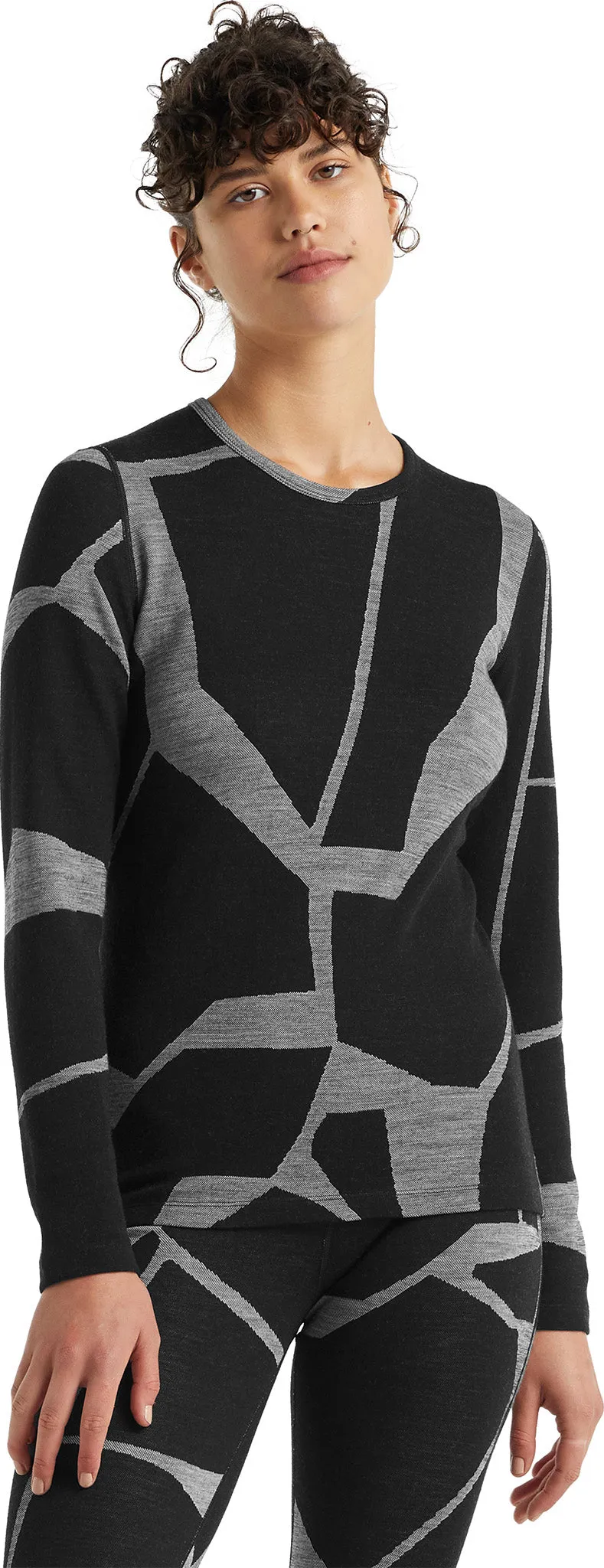 250 Vertex Fractured Landscapes LS Crewe Base Layer - Women's|-|Couche de base à col rond et manches longues Fractured Landscapes de 250 Vertex - Femme