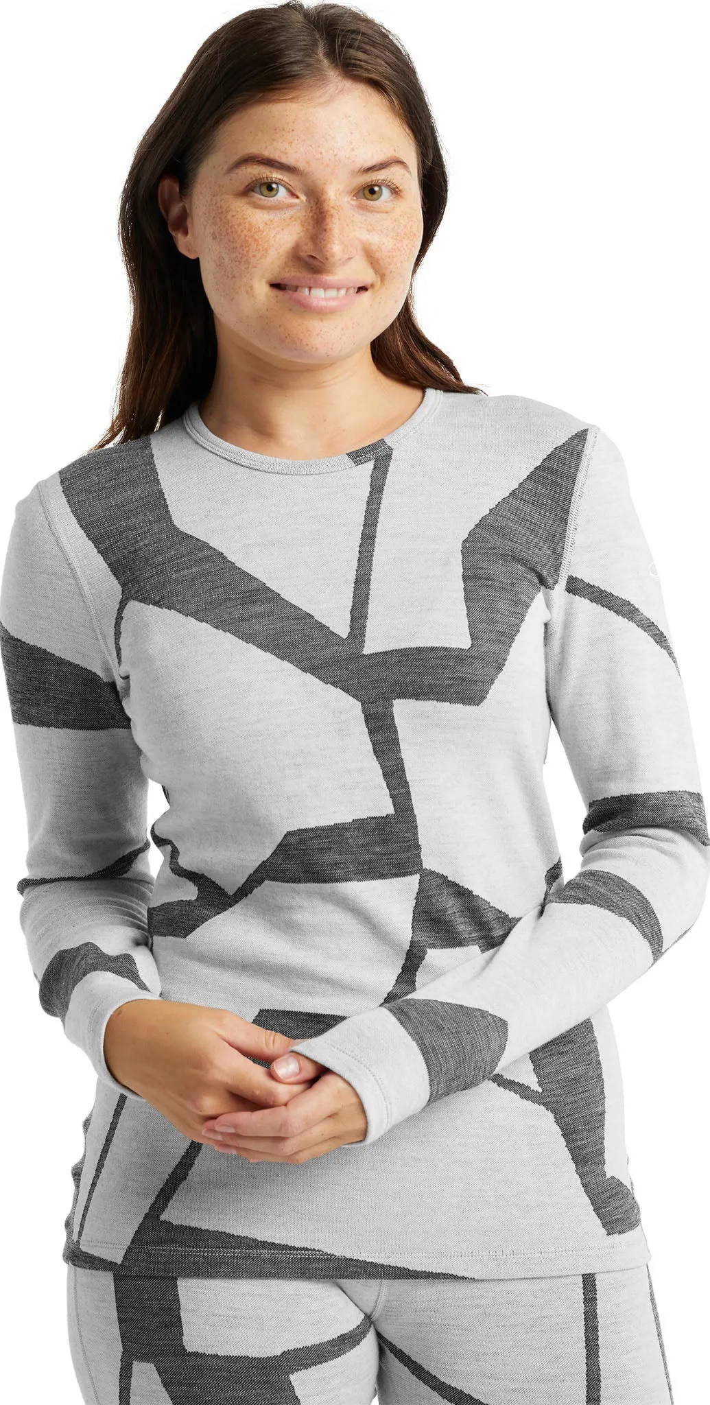250 Vertex Fractured Landscapes LS Crewe Base Layer - Women's|-|Couche de base à col rond et manches longues Fractured Landscapes de 250 Vertex - Femme
