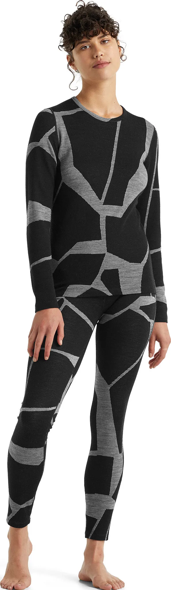 250 Vertex Fractured Landscapes LS Crewe Base Layer - Women's|-|Couche de base à col rond et manches longues Fractured Landscapes de 250 Vertex - Femme