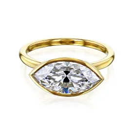 2.80ct Marquise Pret 3X Bezel Ring