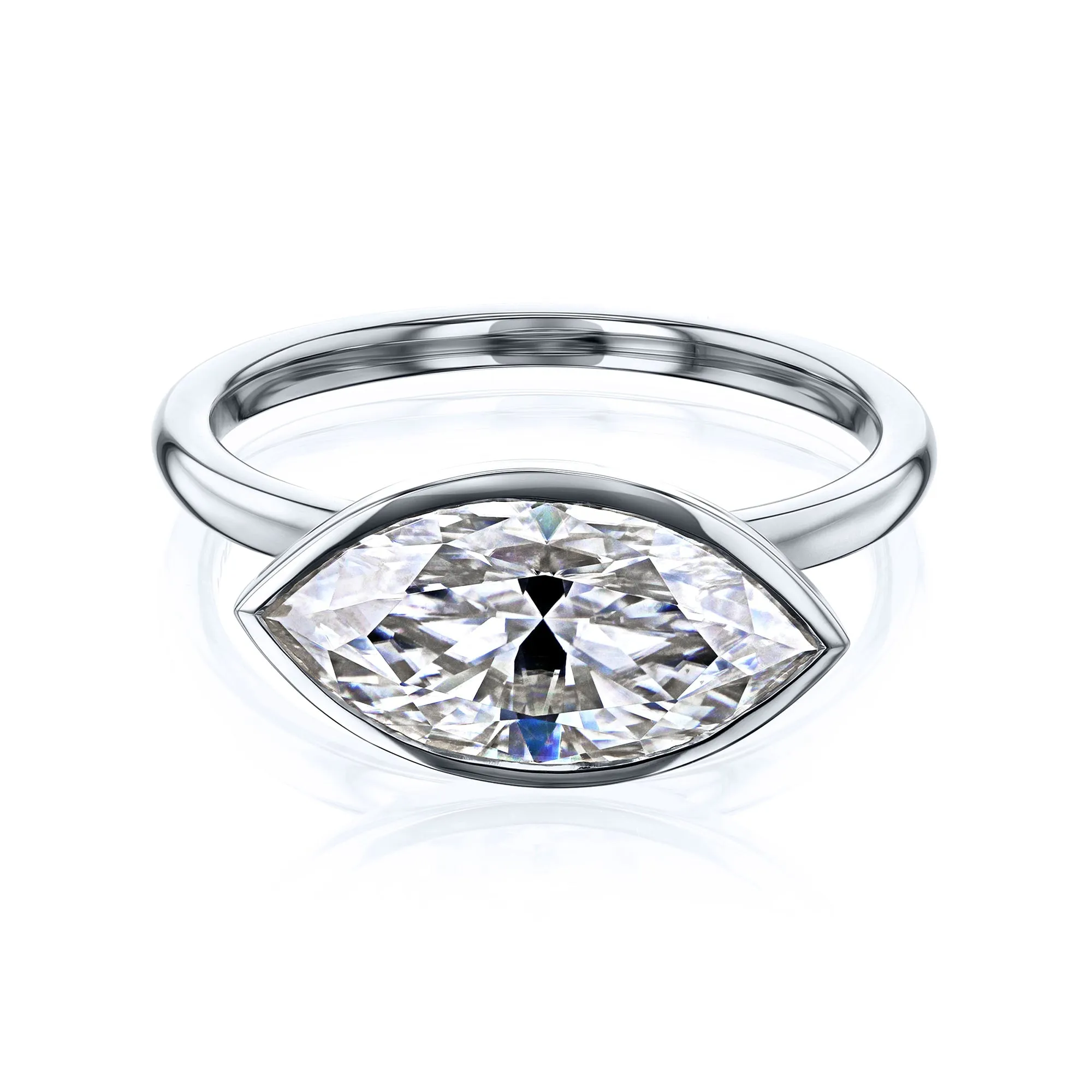 2.80ct Marquise Pret 3X Bezel Ring