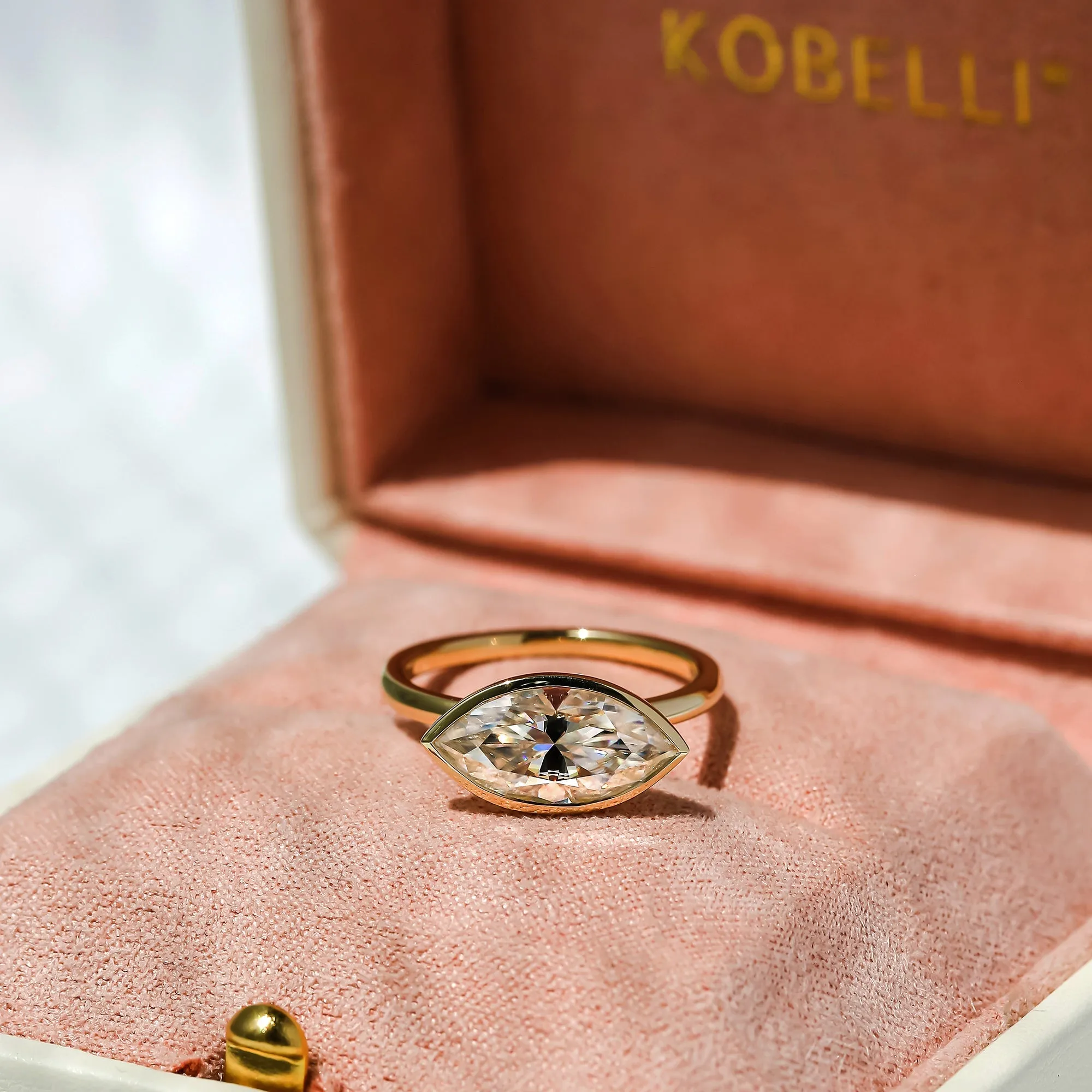 2.80ct Marquise Pret 3X Bezel Ring