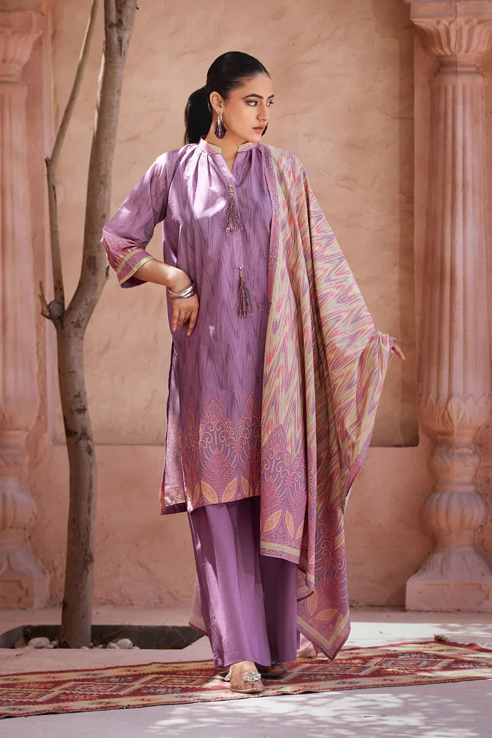 3PC Printed Unstitched Lawn Suit KLA-2690