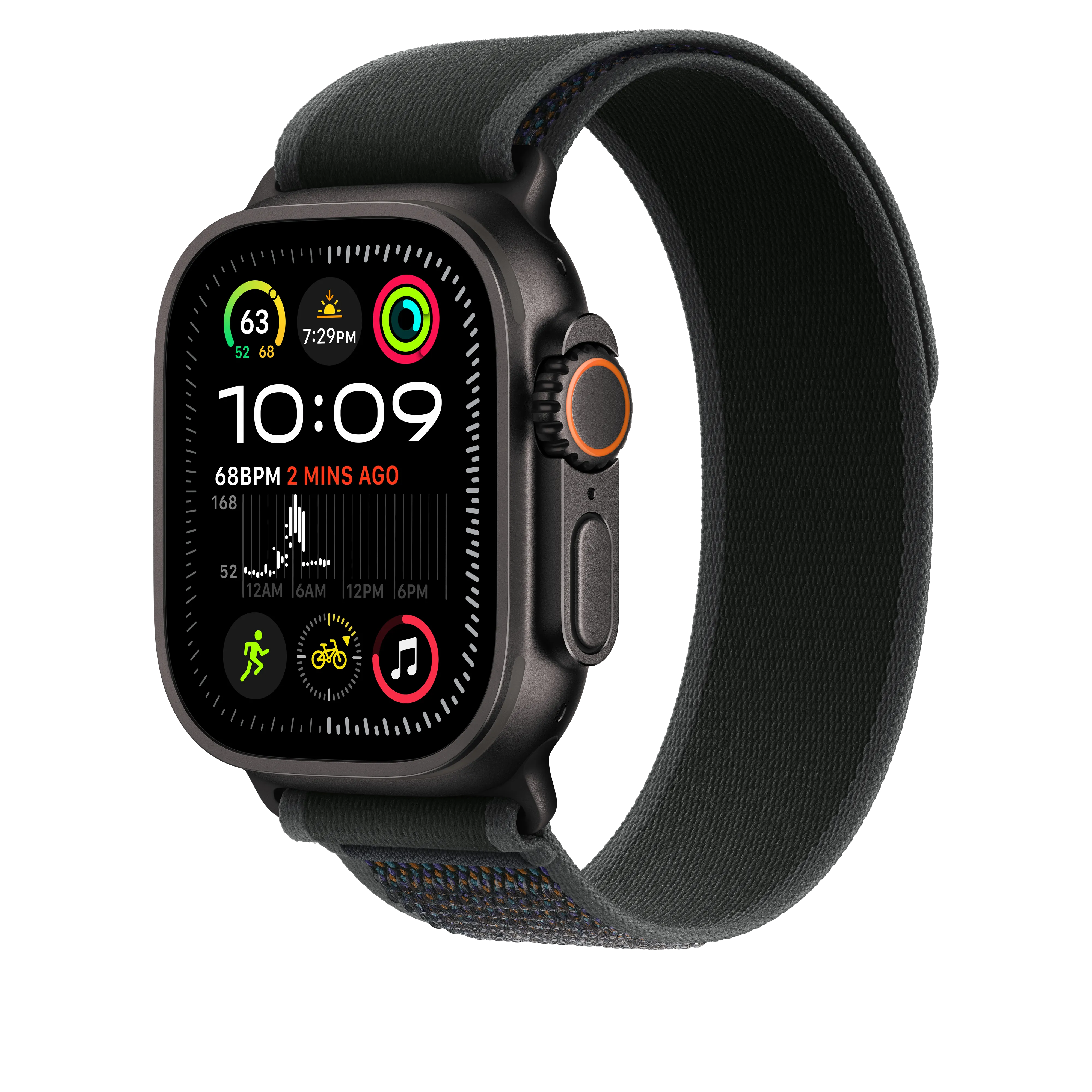 49mm Black Trail Loop - M/L - Black Titanium Finish
