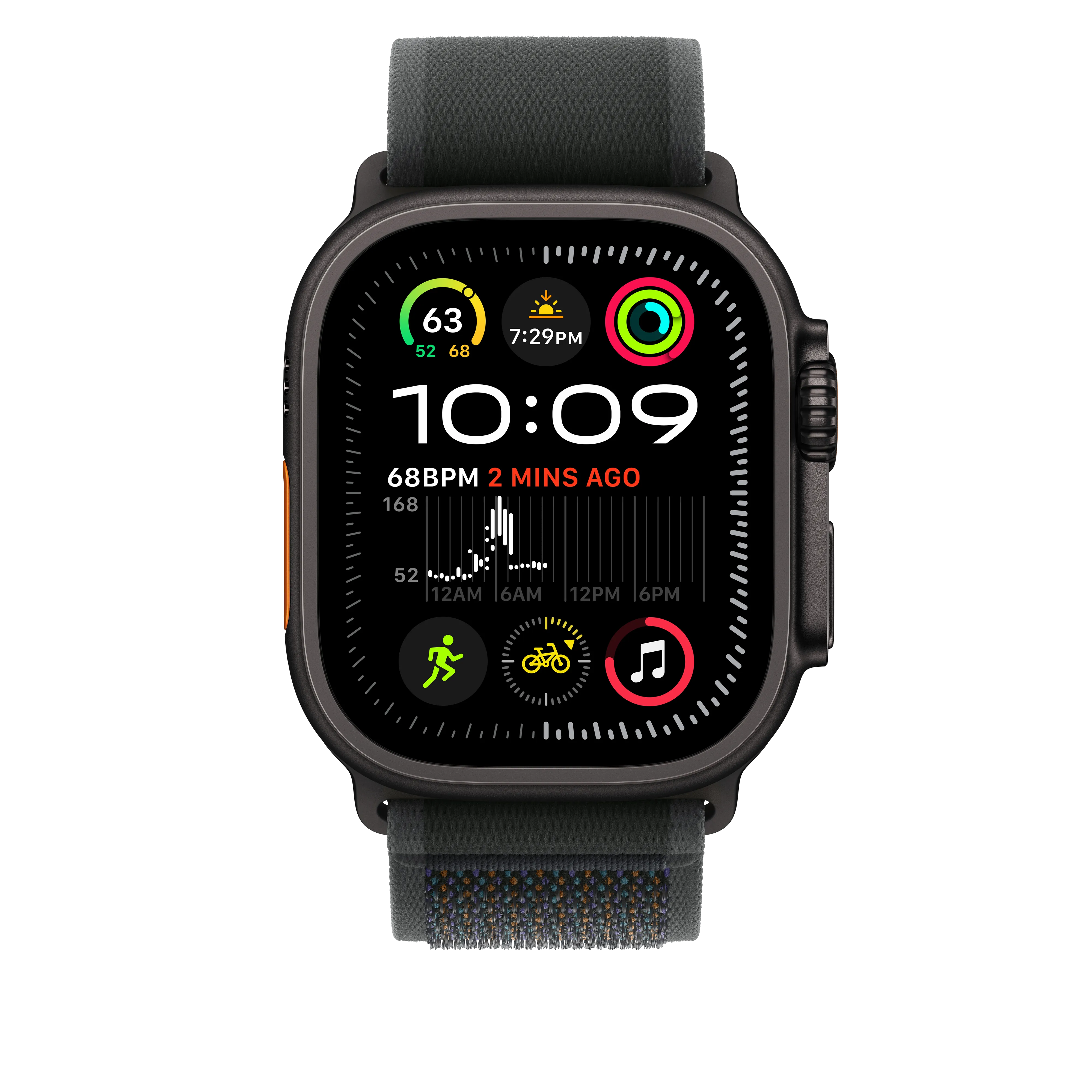 49mm Black Trail Loop - M/L - Black Titanium Finish