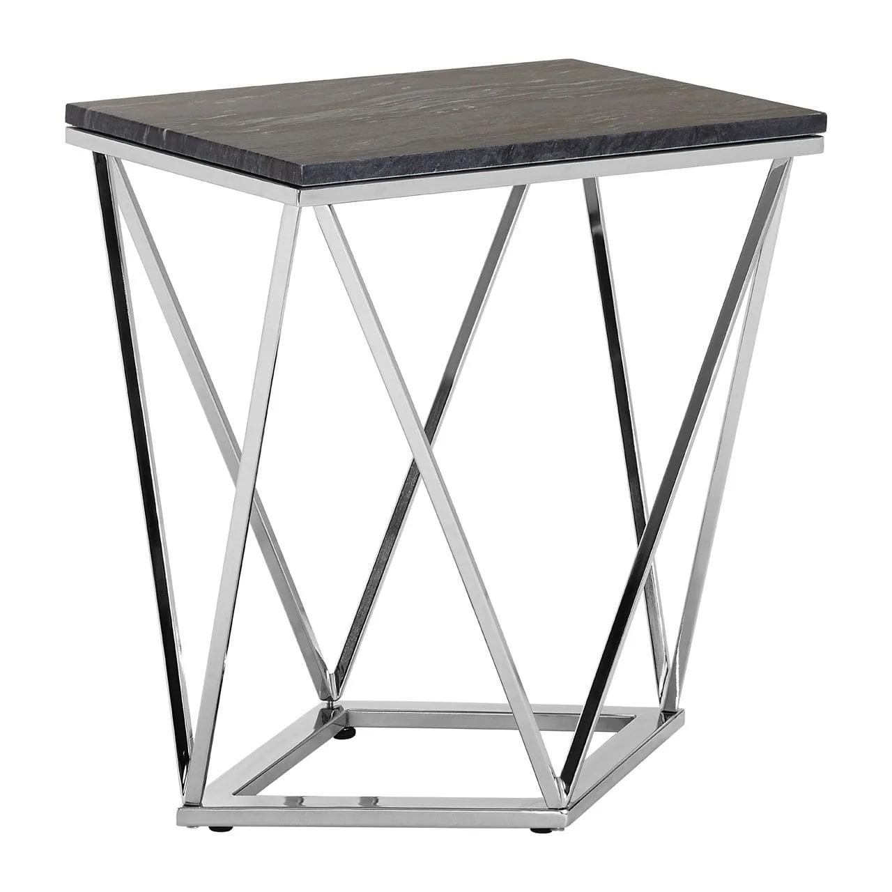 Allez Rectangular Chrome End Table