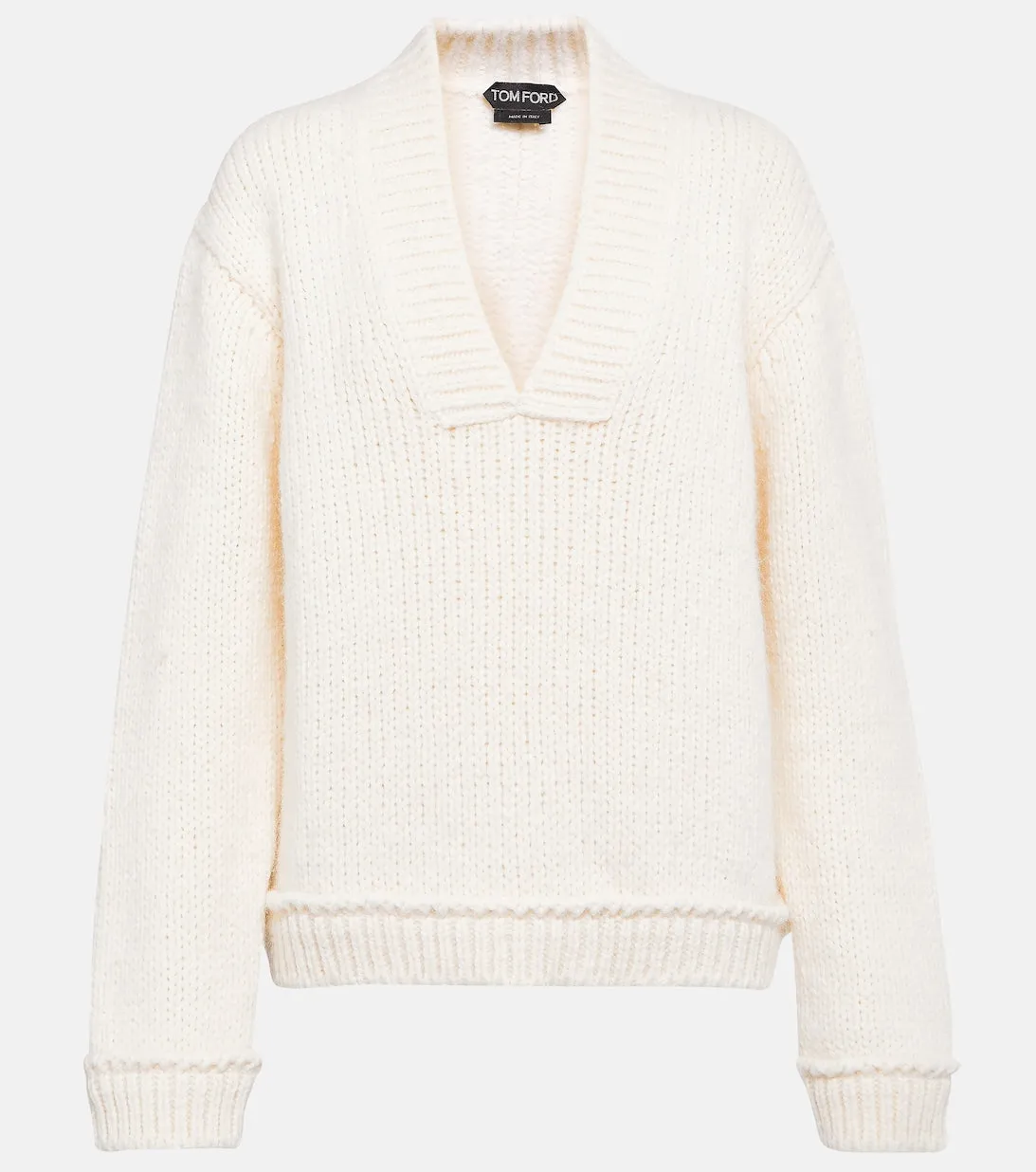Alpaca and wool sweater TOM FORD, white