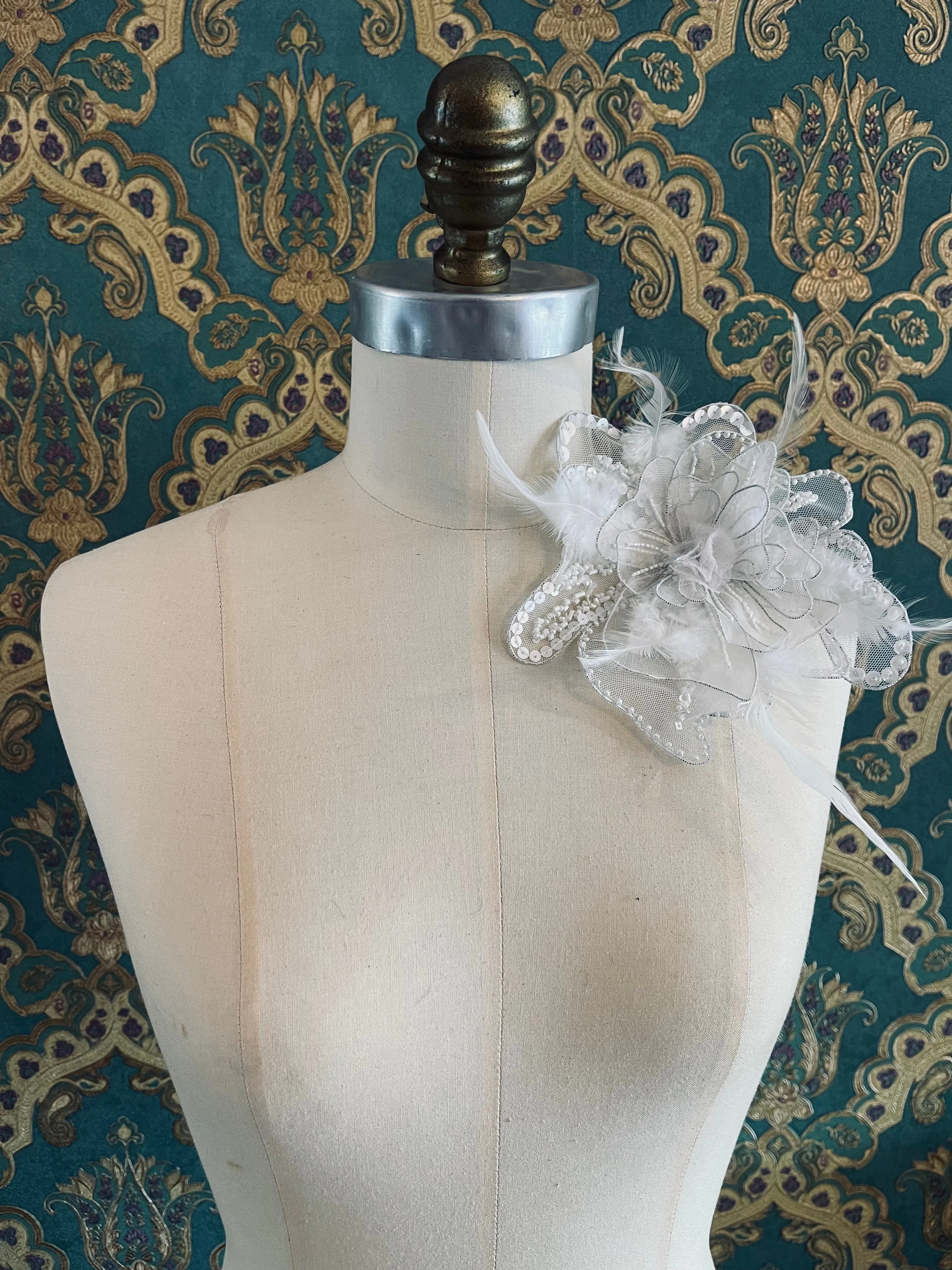 Alstroemeria Embellished Flower Brooch