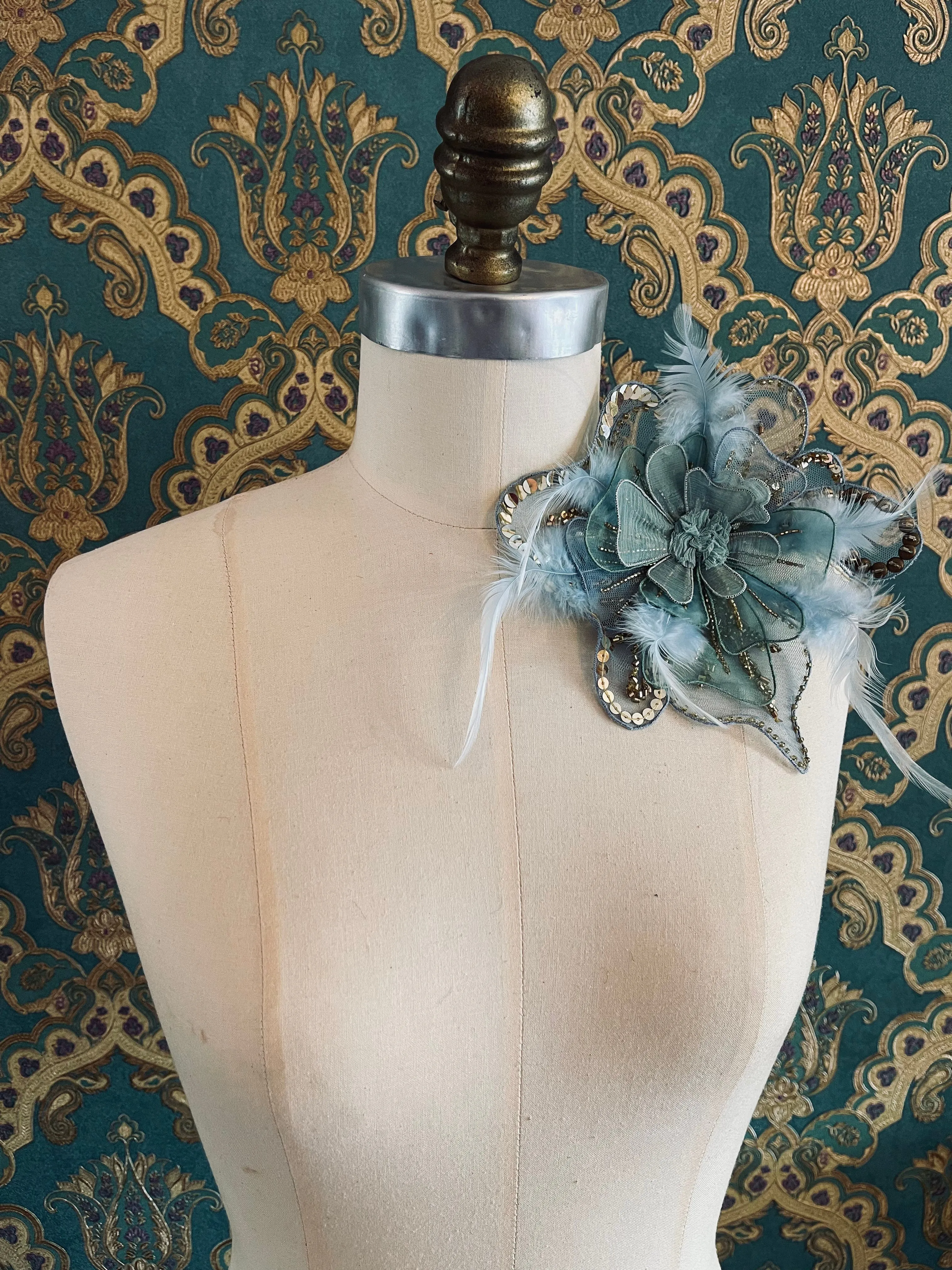 Alstroemeria Embellished Flower Brooch