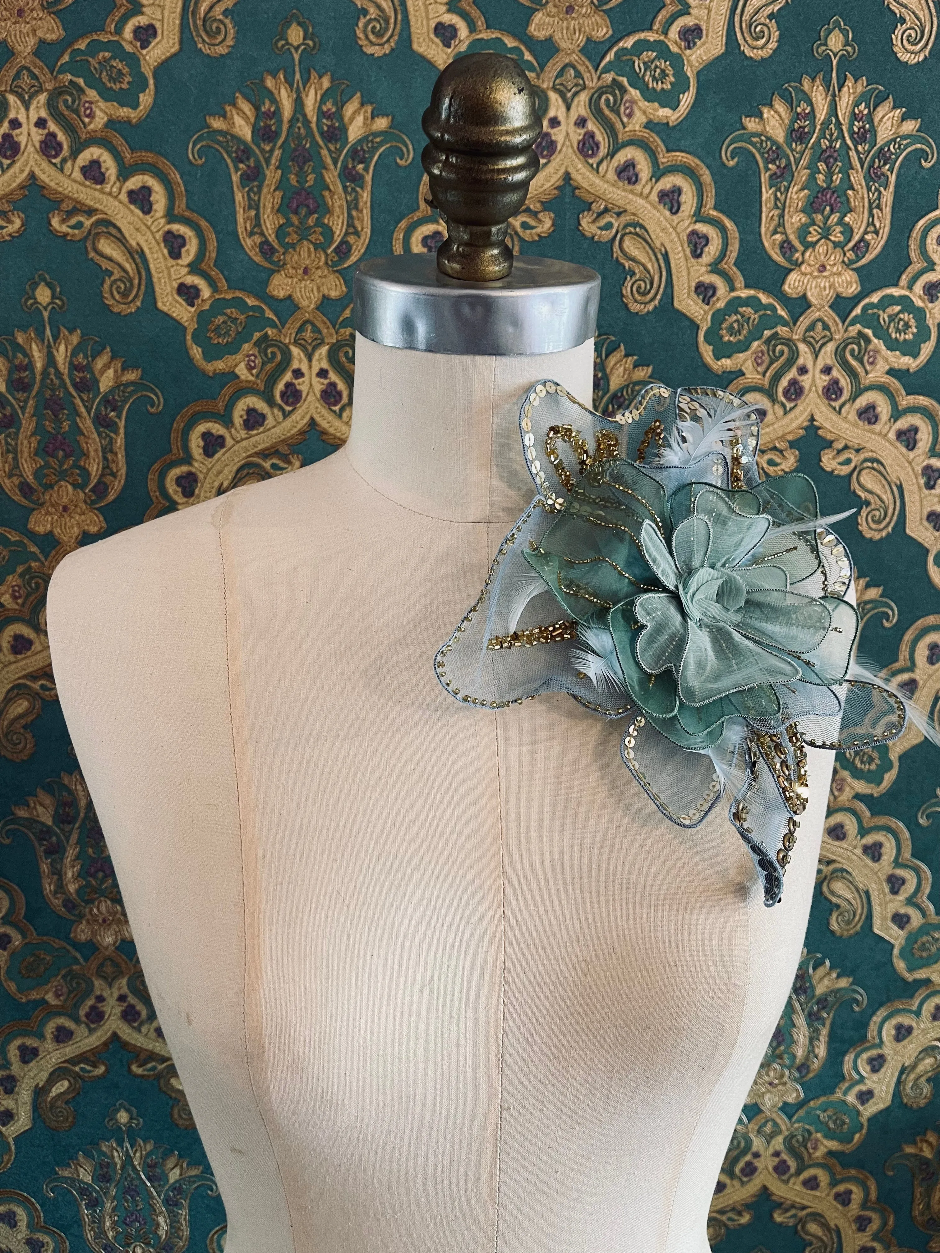 Alstroemeria Embellished Flower Brooch