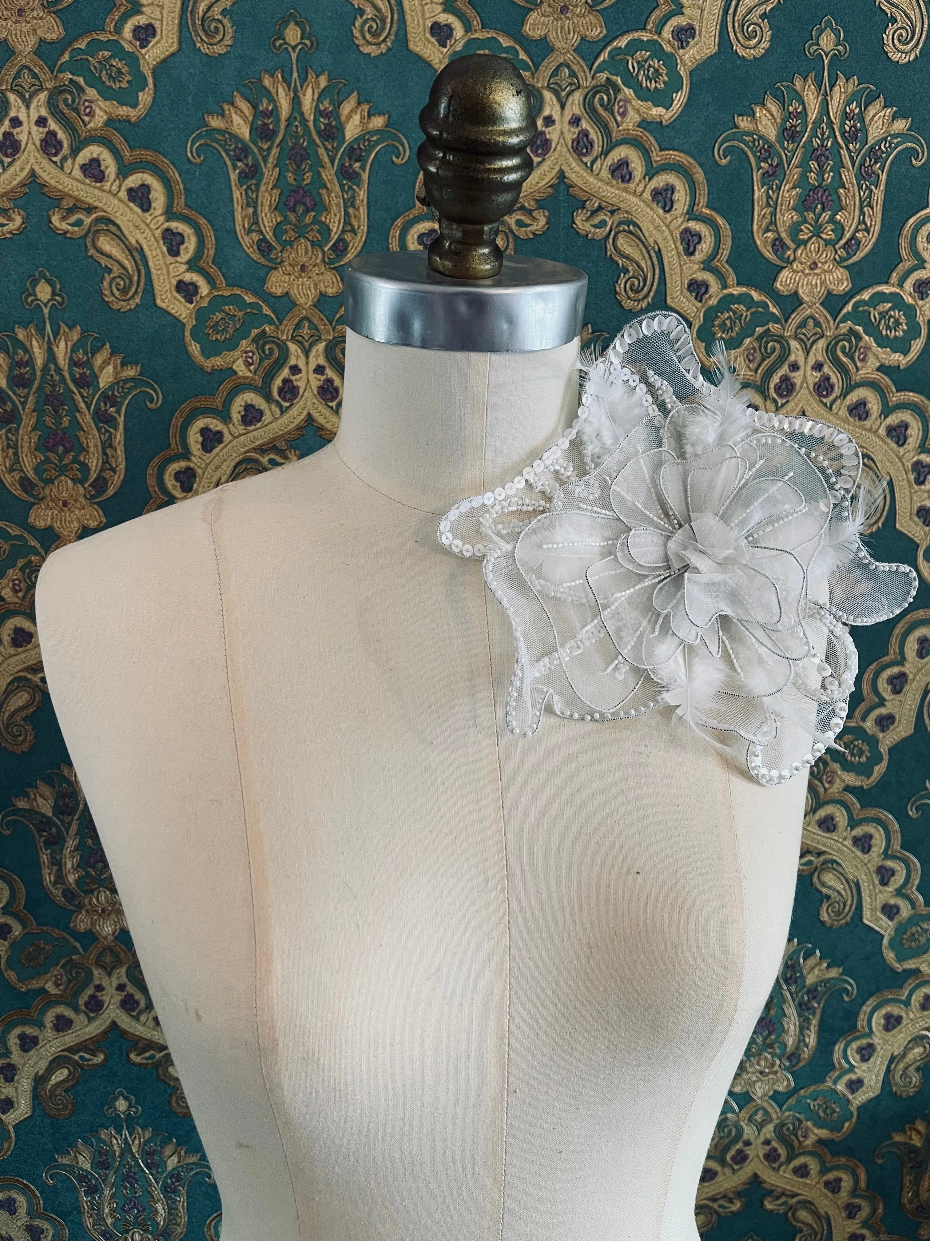 Alstroemeria Embellished Flower Brooch