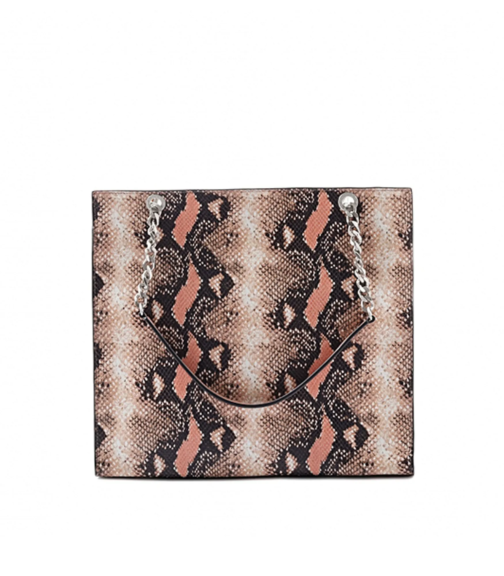 Angel Slim Shopper Leather Snake Printed - Pink Pink