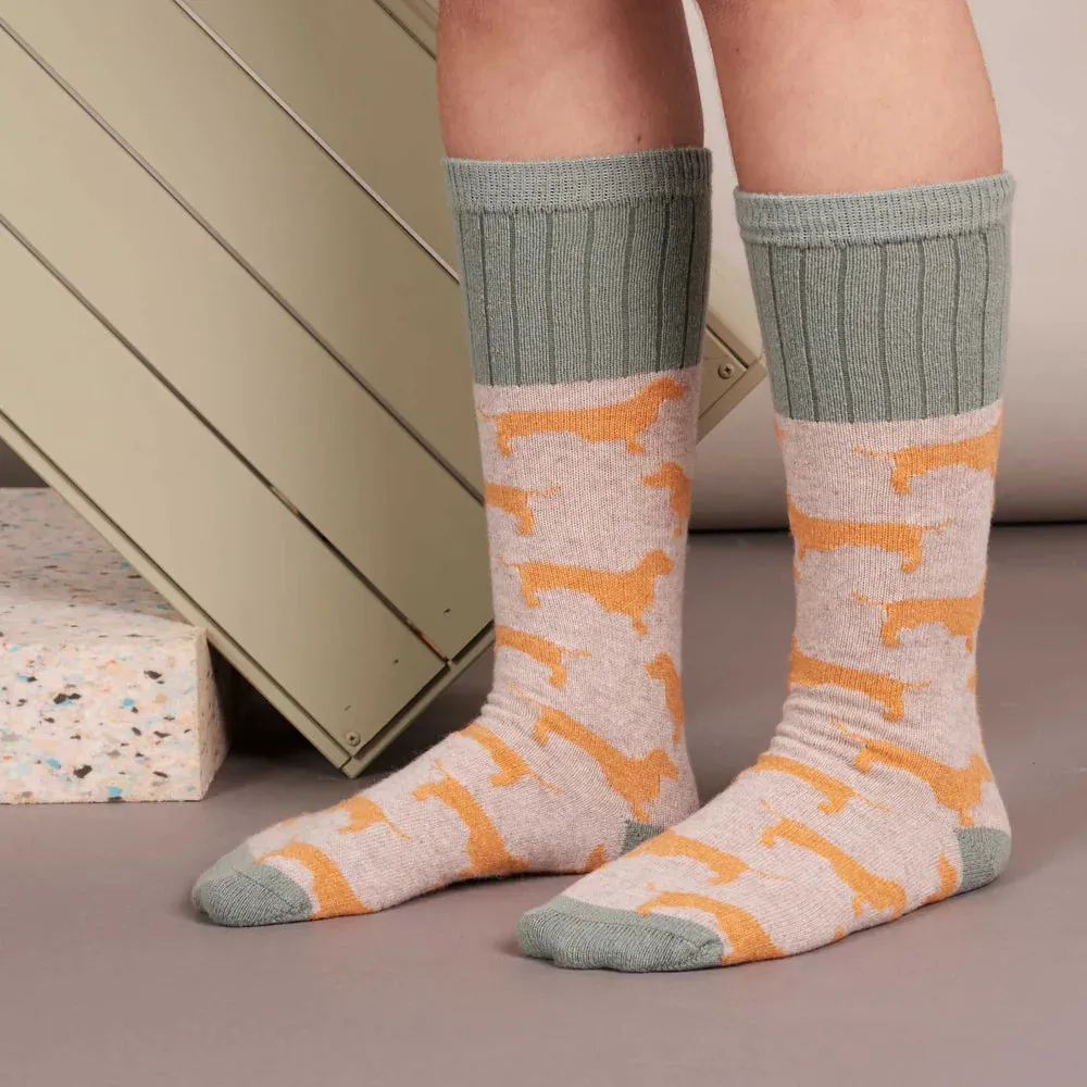 Ankle Wool Socks - Sausage Dogs