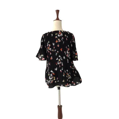 Ann Taylor Black Printed Blouse | Like New |