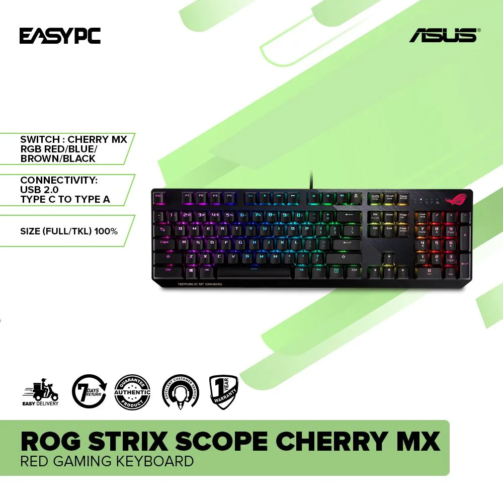 Asus ROG Strix Scope Cherry MX Blue Gaming Keyboard