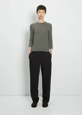 Baby Alpaca & Merino Wool 3/4 Crewneck
