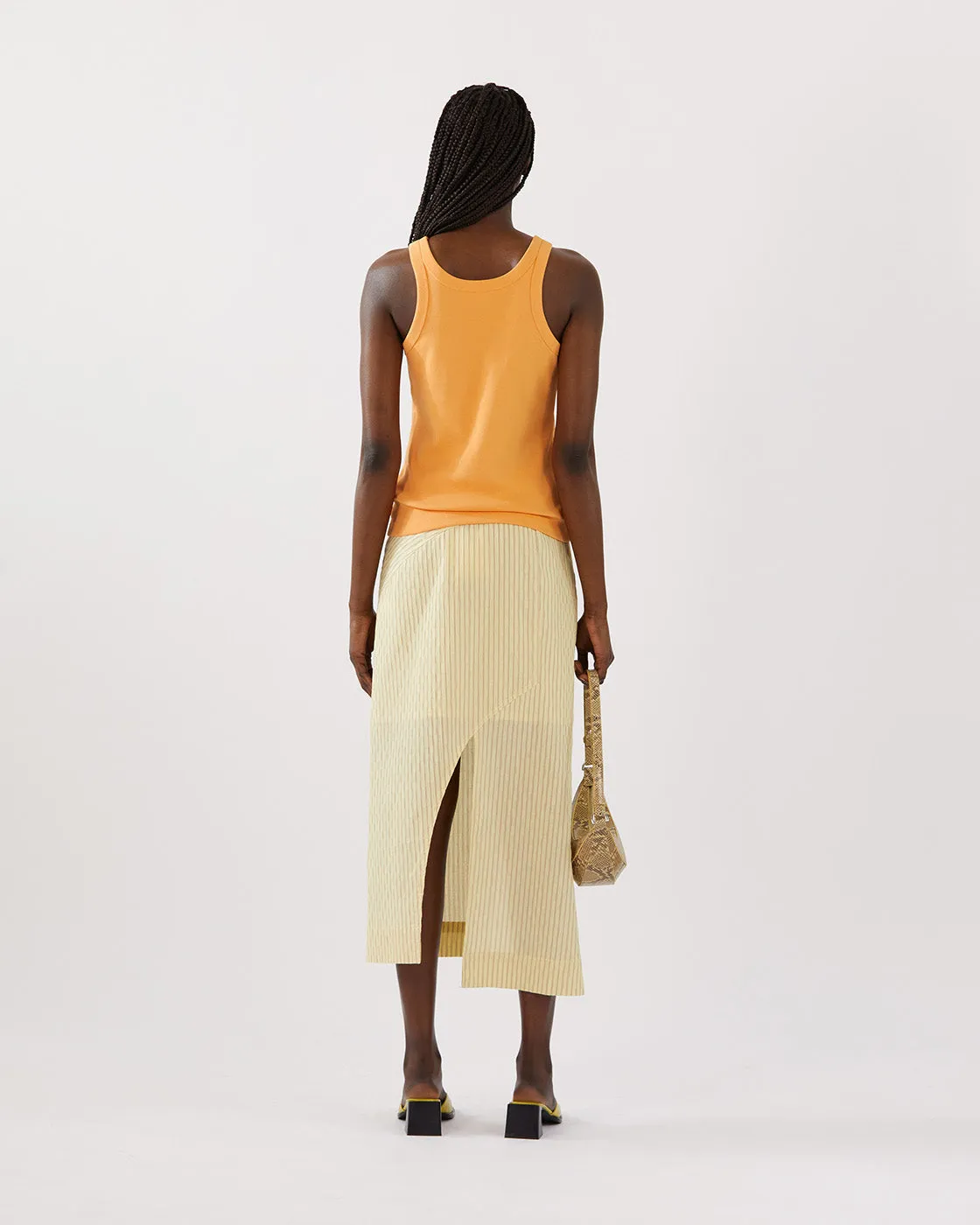 Bailey Tank Cotton Blend Jersey Orange
