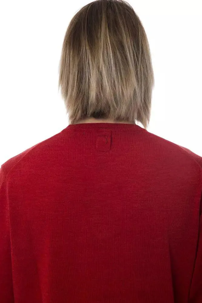Billionaire Italian Couture Red Merino Wool Sweater
