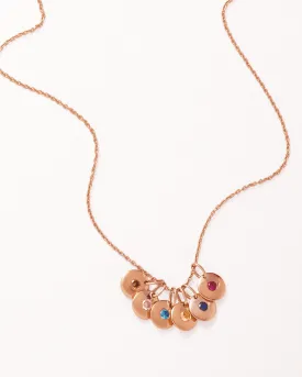 Birthstone Charm Necklace - 18K Rose Vermeil