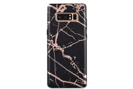 Black & Rose Gold Marble Samsung Phone Case