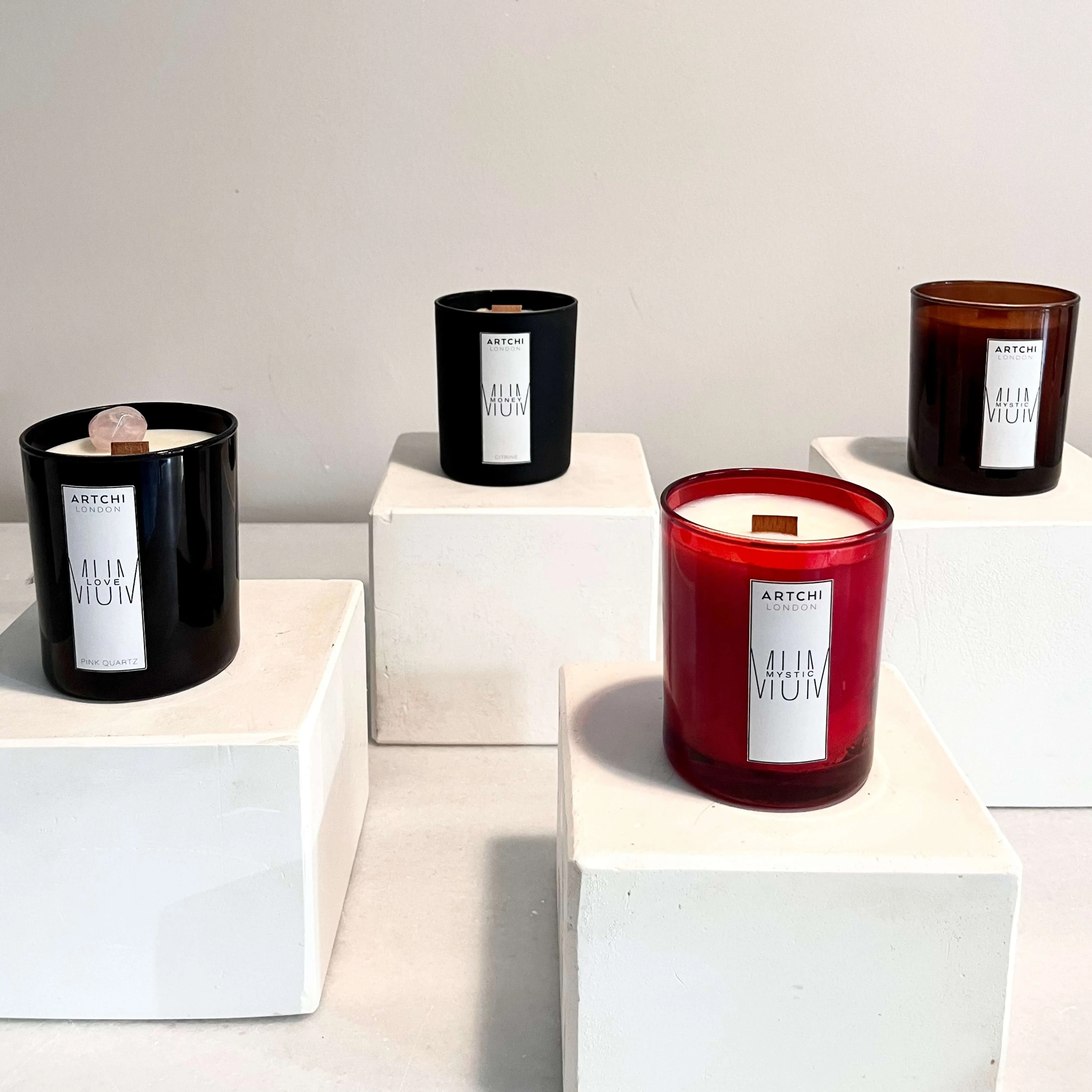 Black Matte Glass Natural Soy Wax Candle