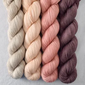 Black Salt, Coastal Fog, Dark Adobe, Muslin - Yummy 2-Ply Quartet