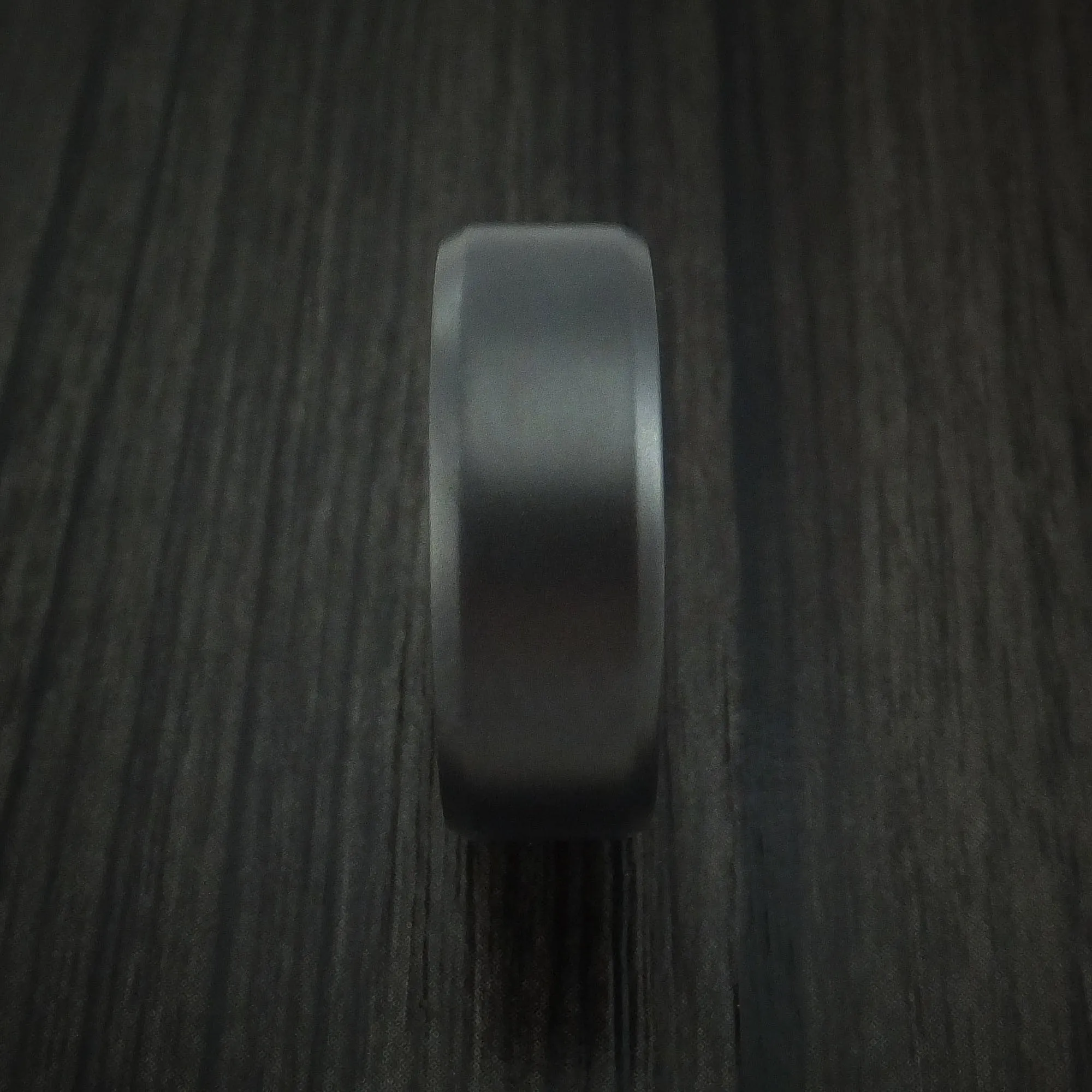 Black Titanium and Jade Wood Hard Wood Sleeve Men's Ring Custom Made