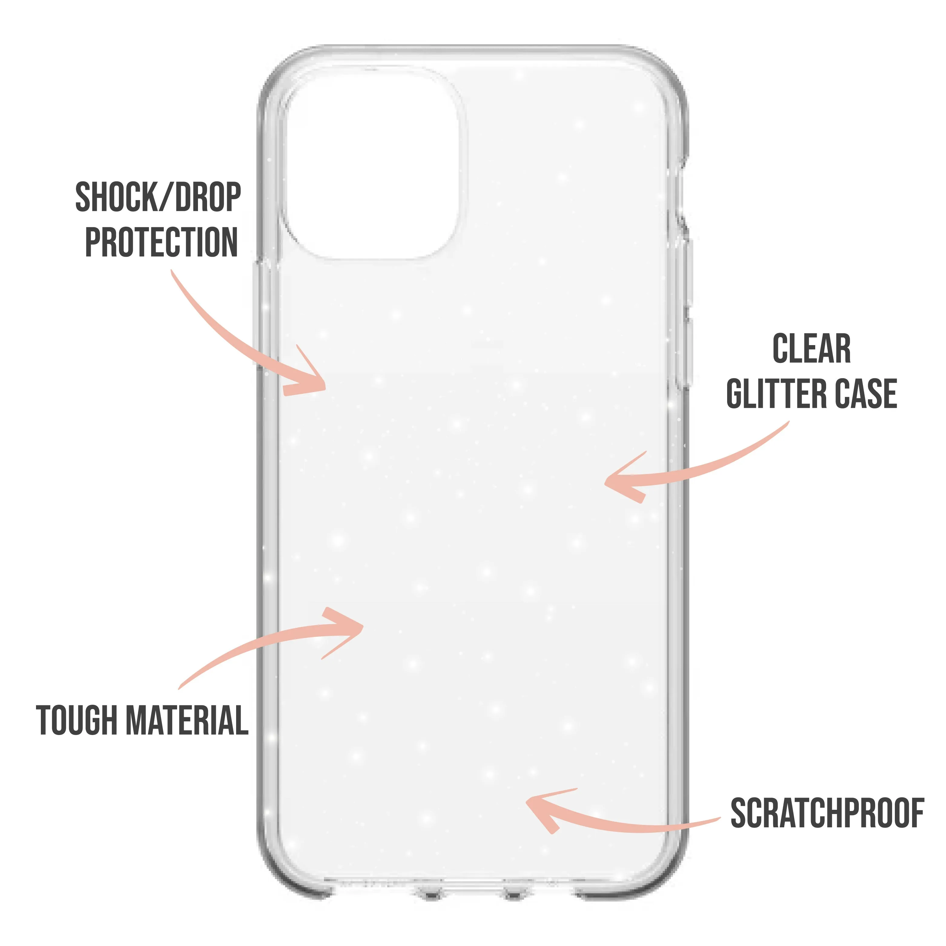 Brunette Soft Girl Aesthetic Glitter Phone Case