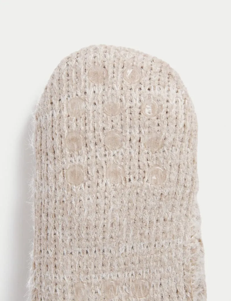 Cable Knit Low Cut Slipper Socks