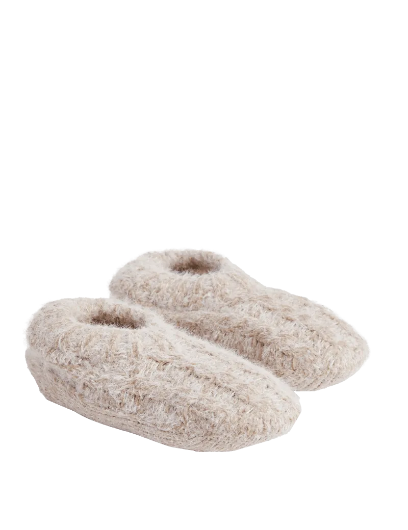 Cable Knit Low Cut Slipper Socks
