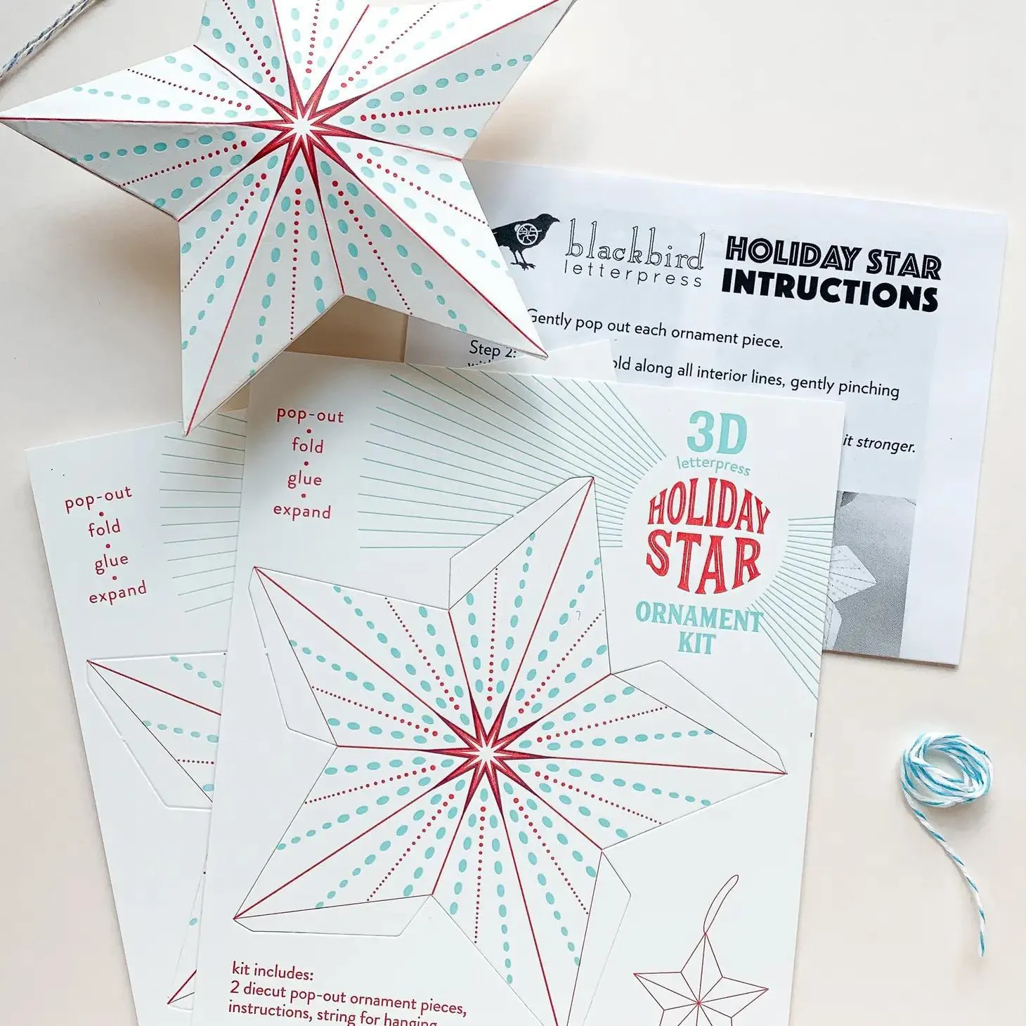 Cardboard Star Ornament Kit