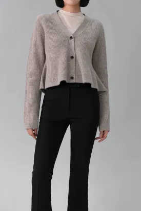 Carey Wool Cardigan, Beige