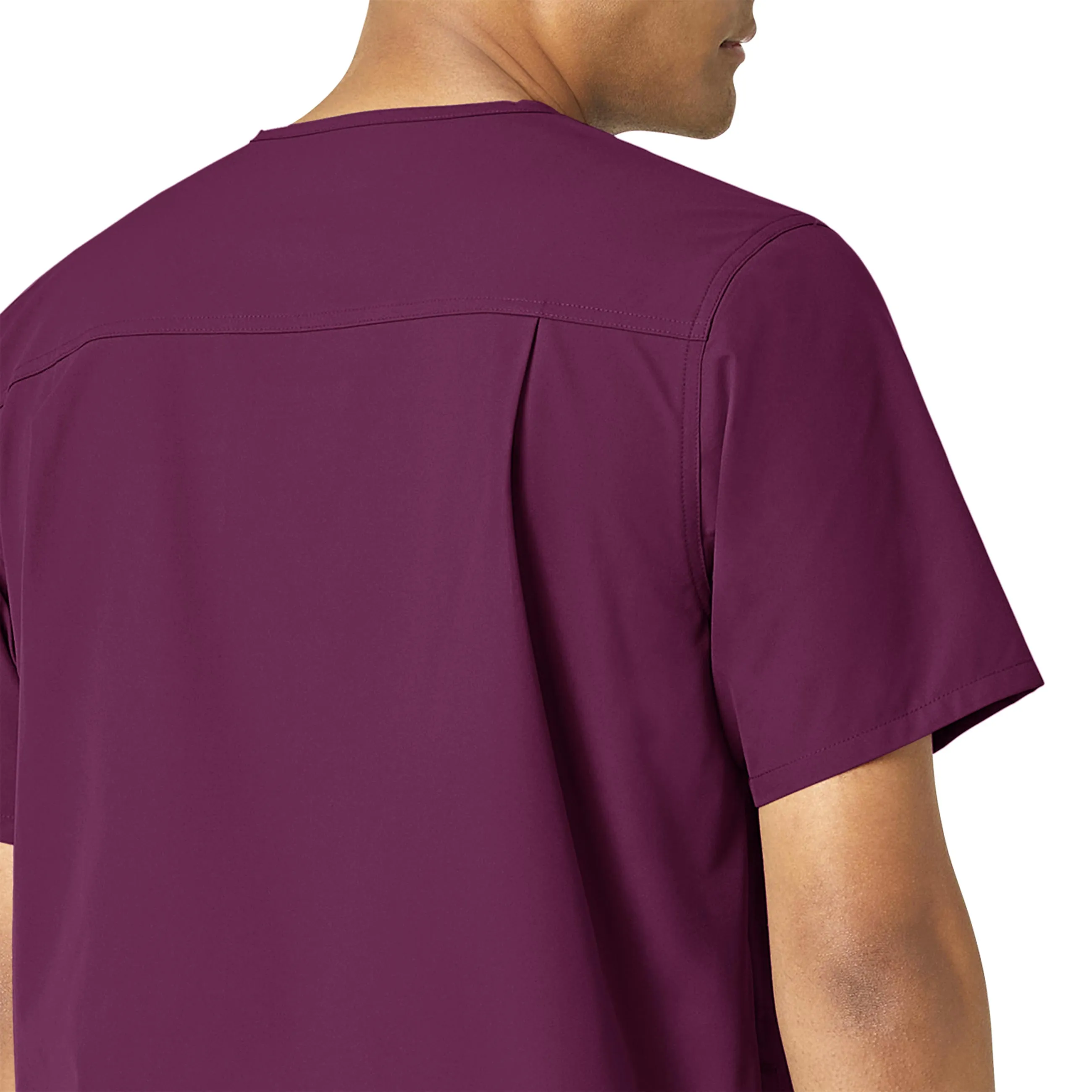 Carhartt Force Essentials Men's V-Neck Shirttail Scrub Top - Wine