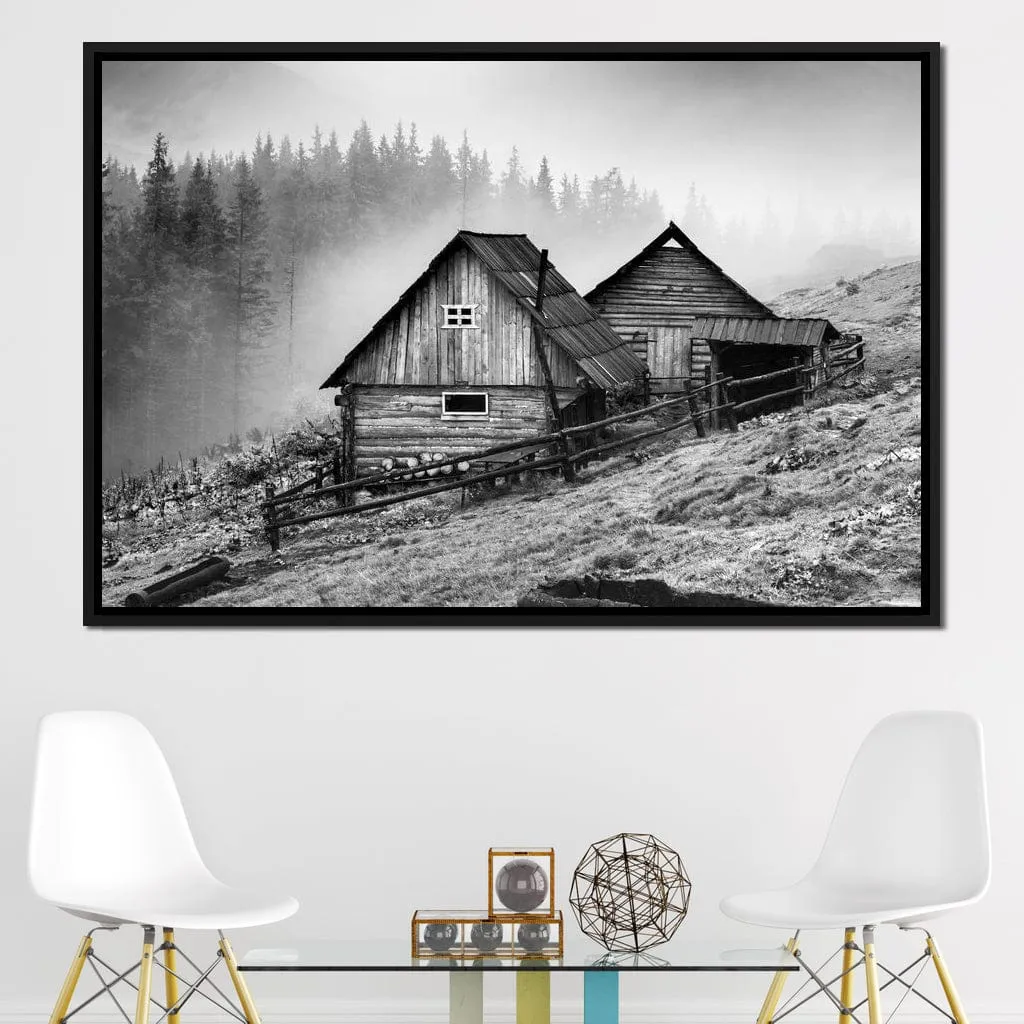 Carpathian Village in Black & White