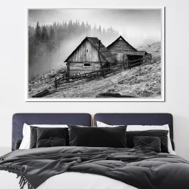 Carpathian Village in Black & White