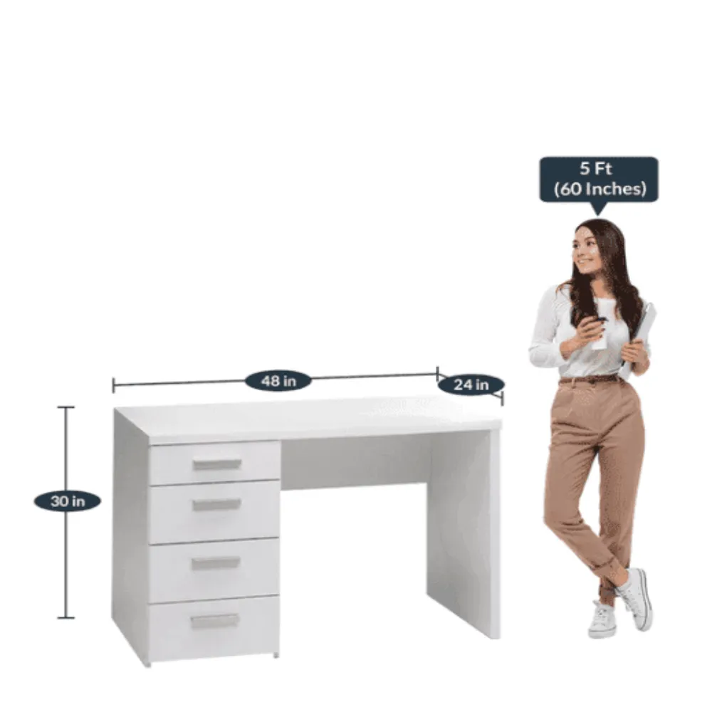 Class Apart Study Table in White Colour