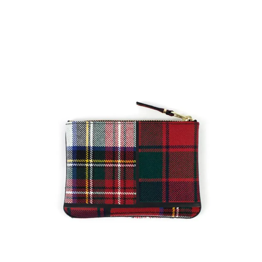 COMME des GARÇONS Wallet Tartan Patchwork Wallet - Red