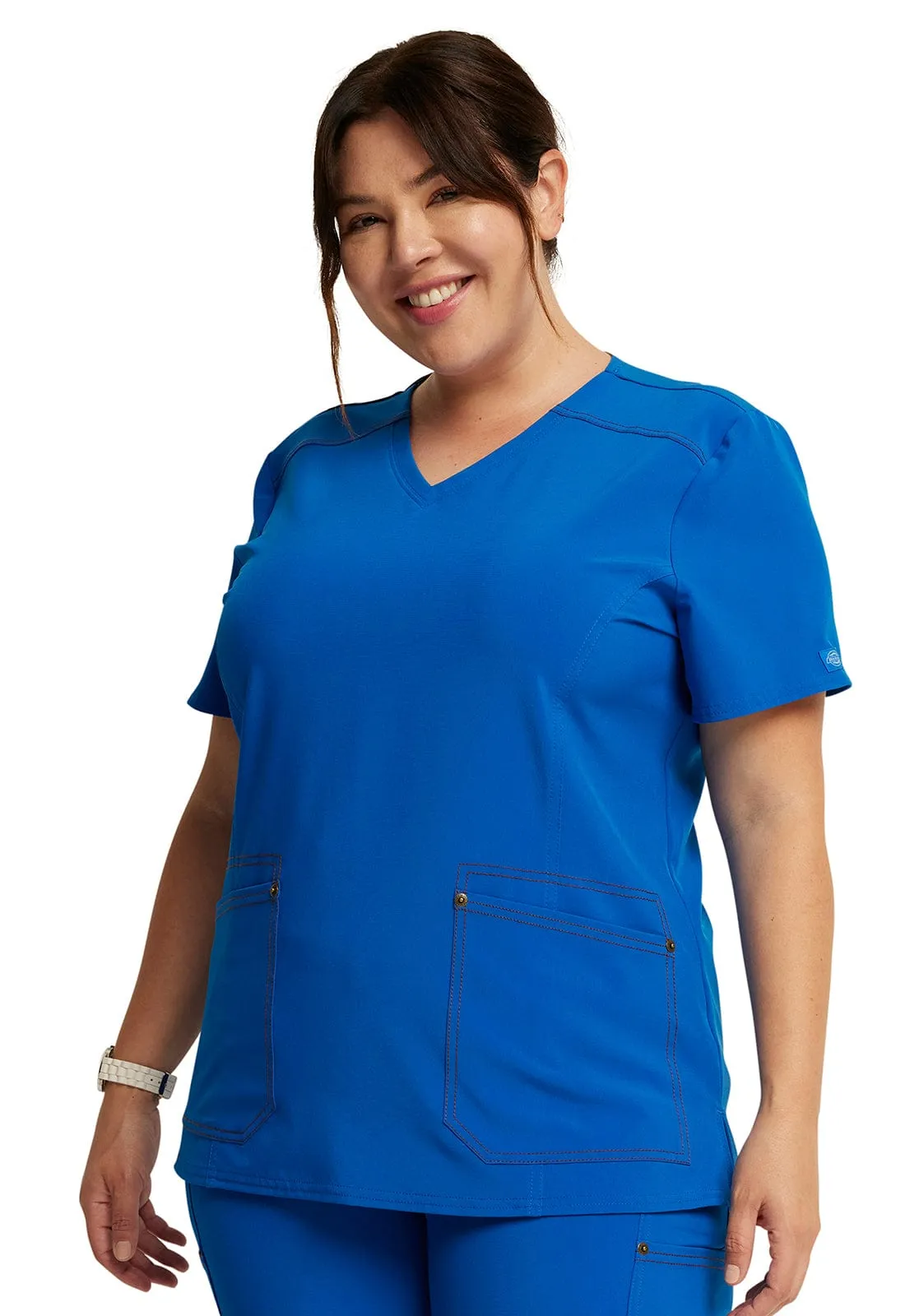 Dickies Riveting  V-neck Scrub Top DK747