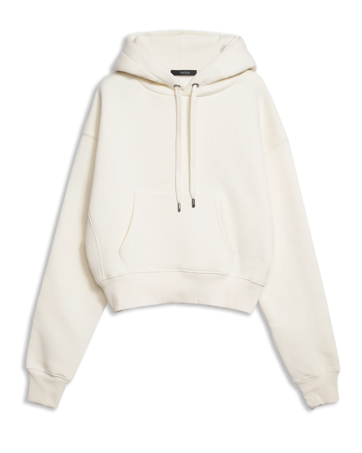DSTLD Women's Cropped Hoodie in Off White