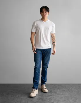 Fade Essential V-Neck White T-Shirt