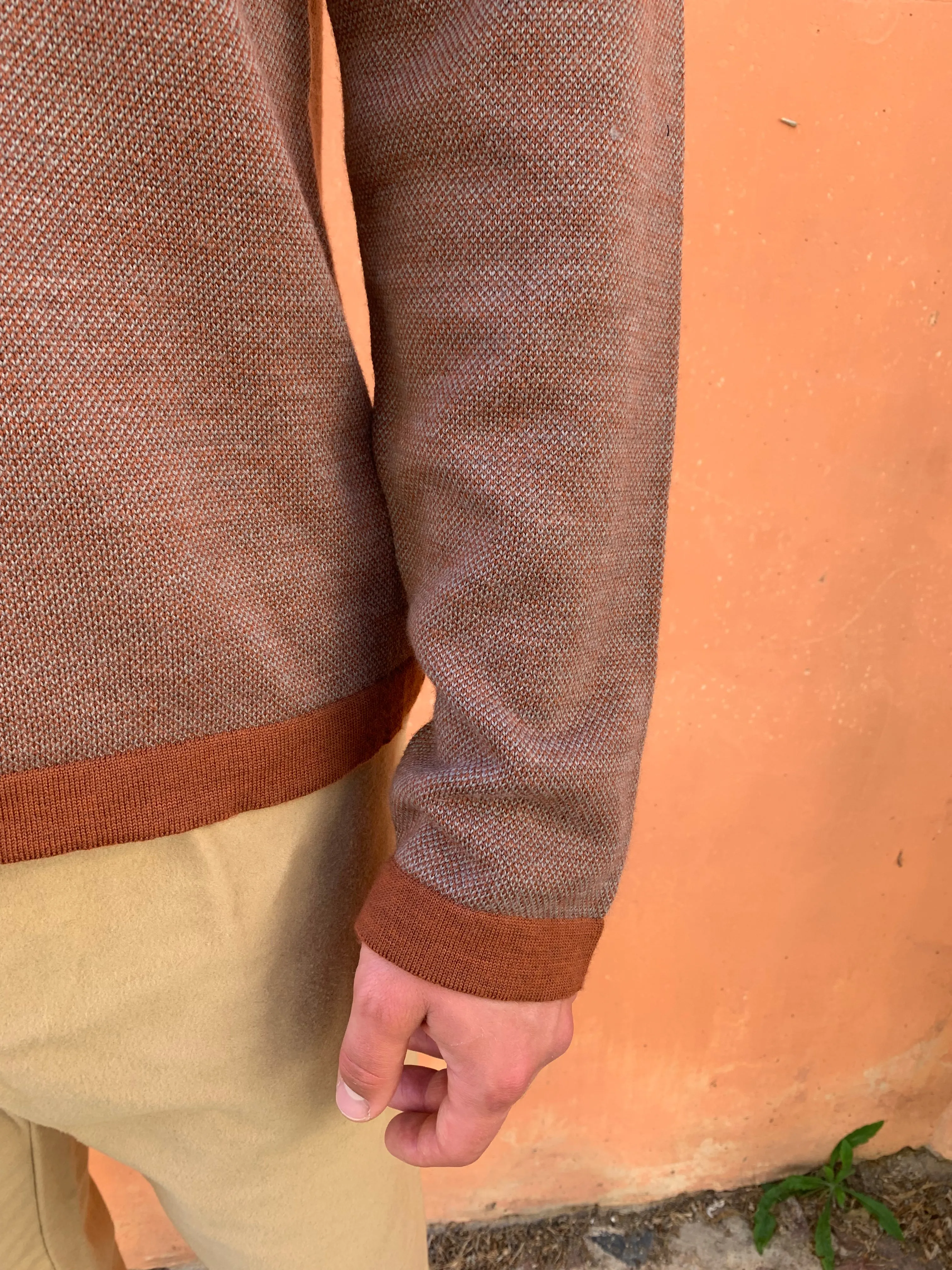 FEYSTONGAL - KNIT POLO-SHIRT - Wool Copper - Beige
